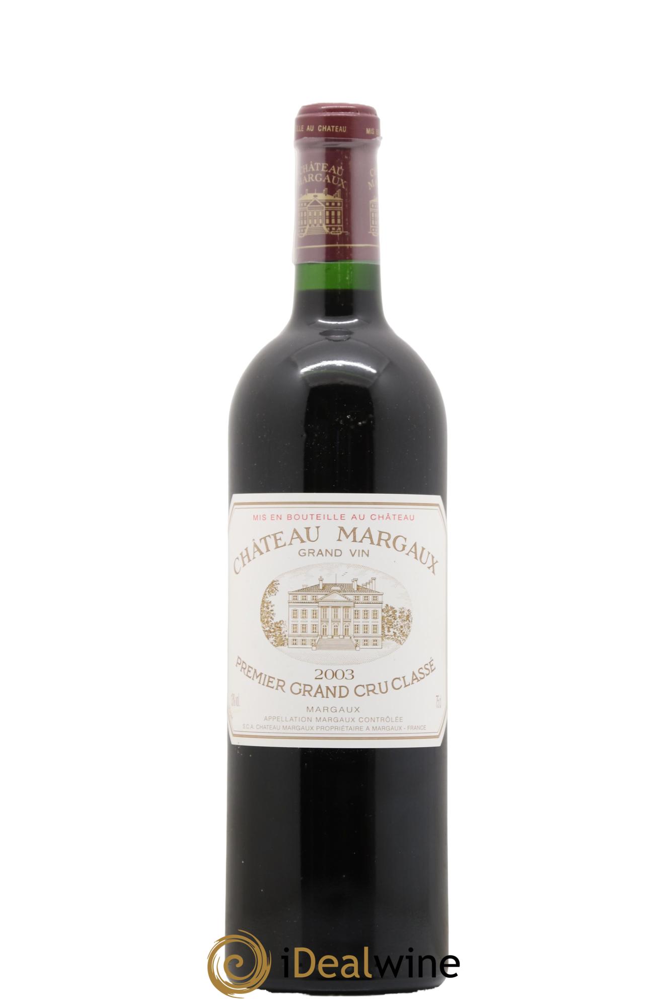 Château Margaux 1er Grand Cru Classé 2003 - Lot de 1 bouteille - 0