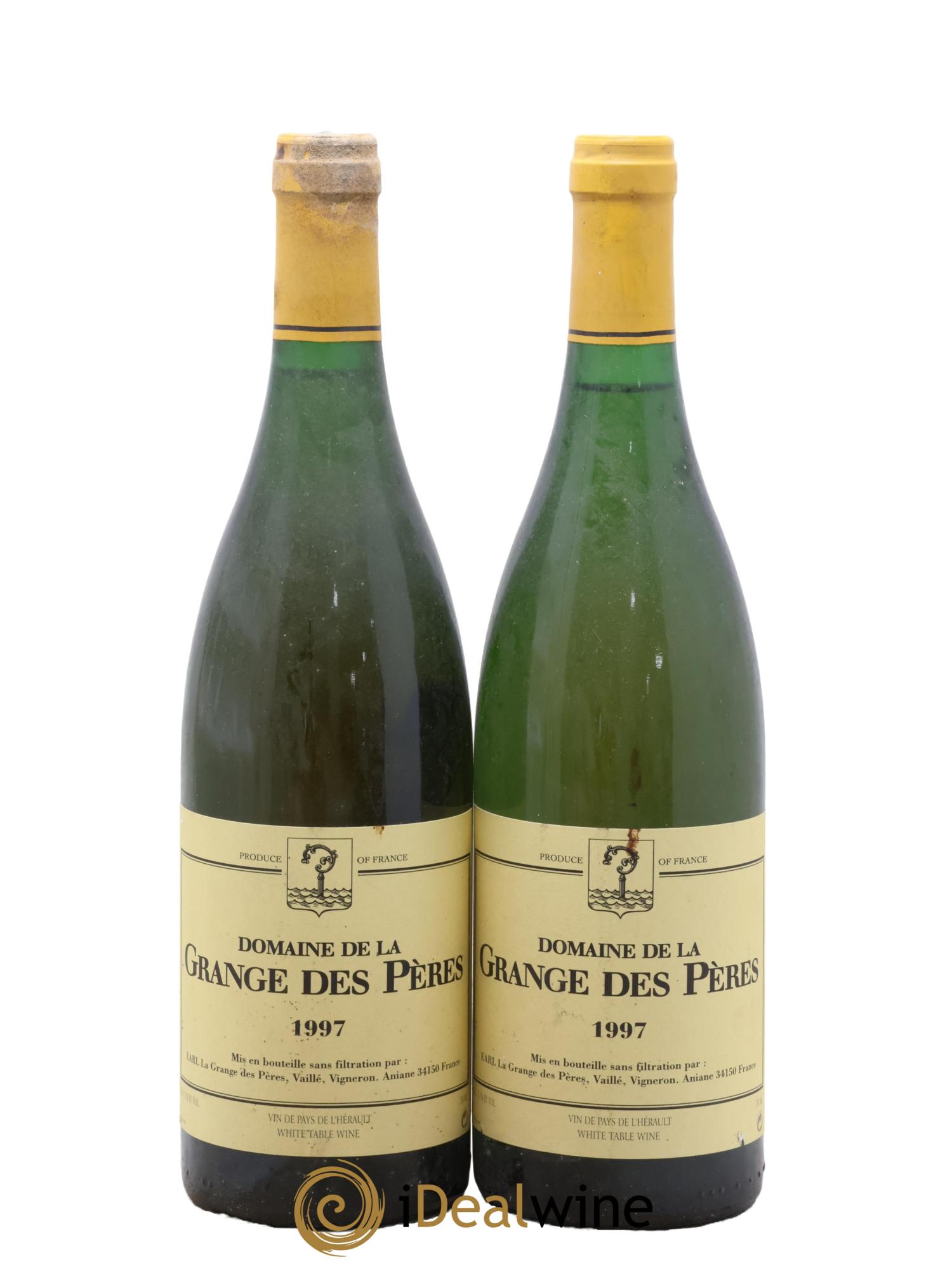 IGP Pays d'Hérault Grange des Pères Laurent Vaillé  1997 - Lot de 2 bouteilles - 0