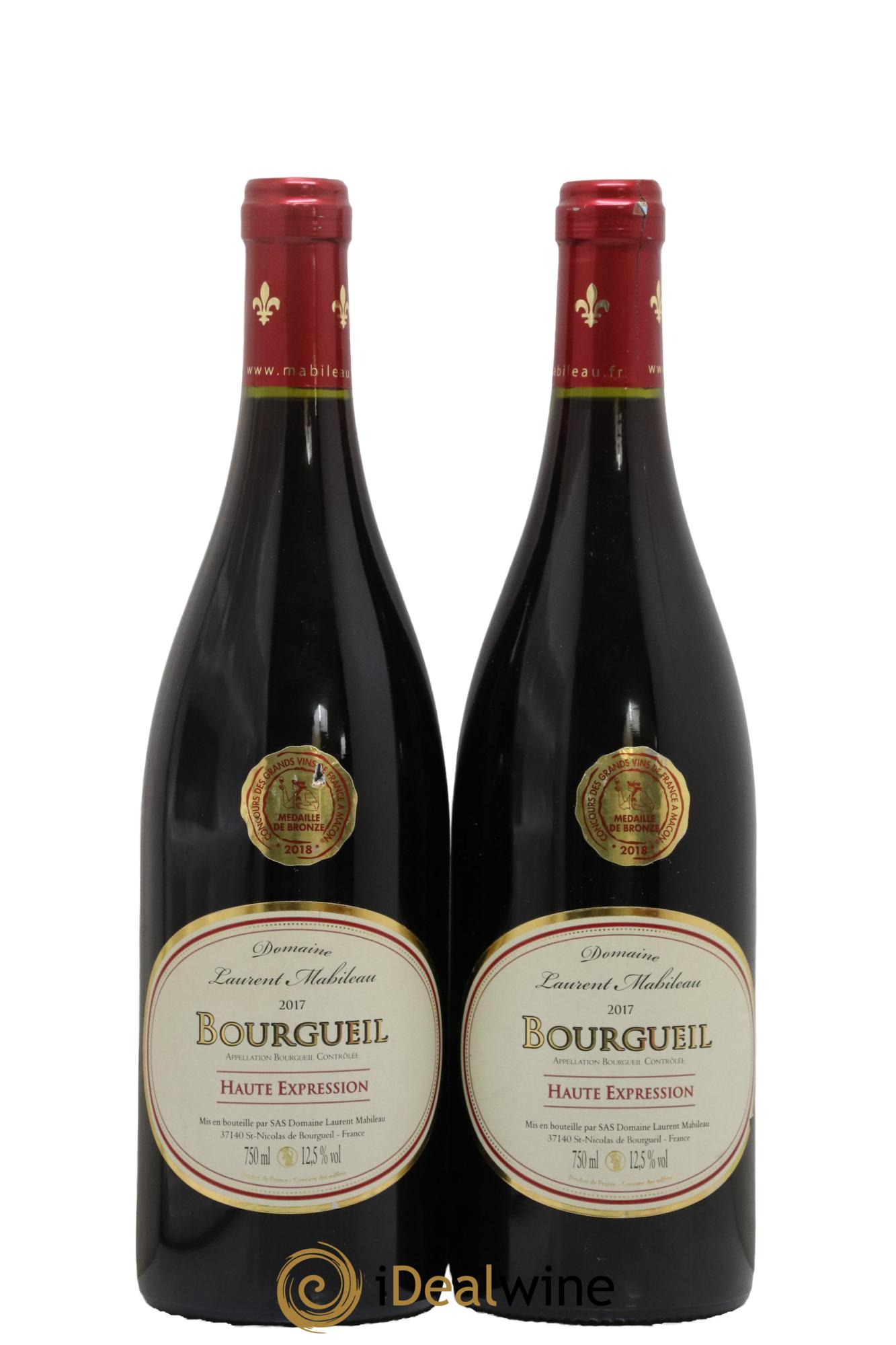 Bourgueil Cuvée Haute Pression Domaine Laurent Mabileau 2017 - Posten von 2 Flaschen - 0