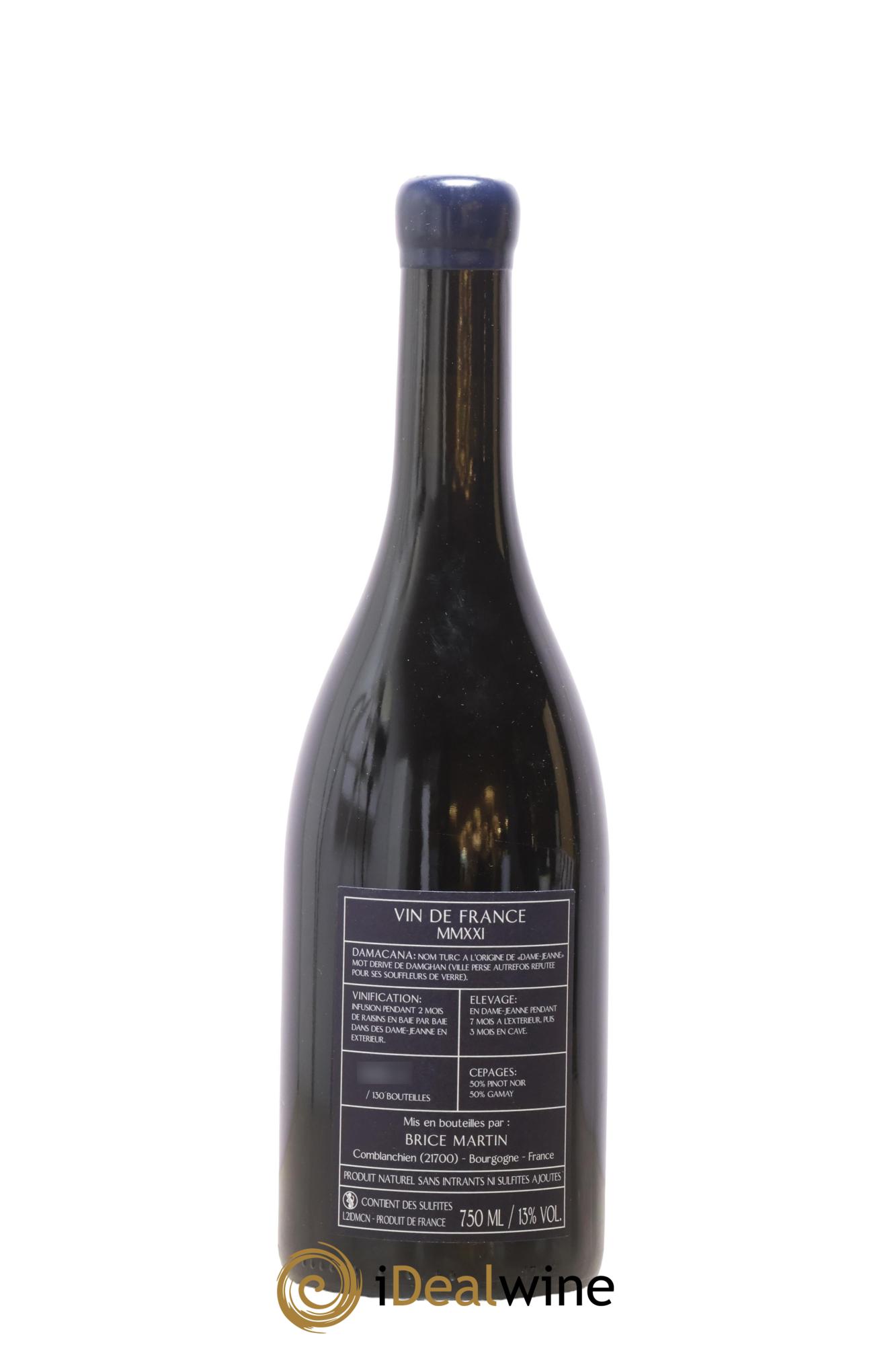 Vin de France Damacana Brice Martin 2021 - Lot de 1 bouteille - 1