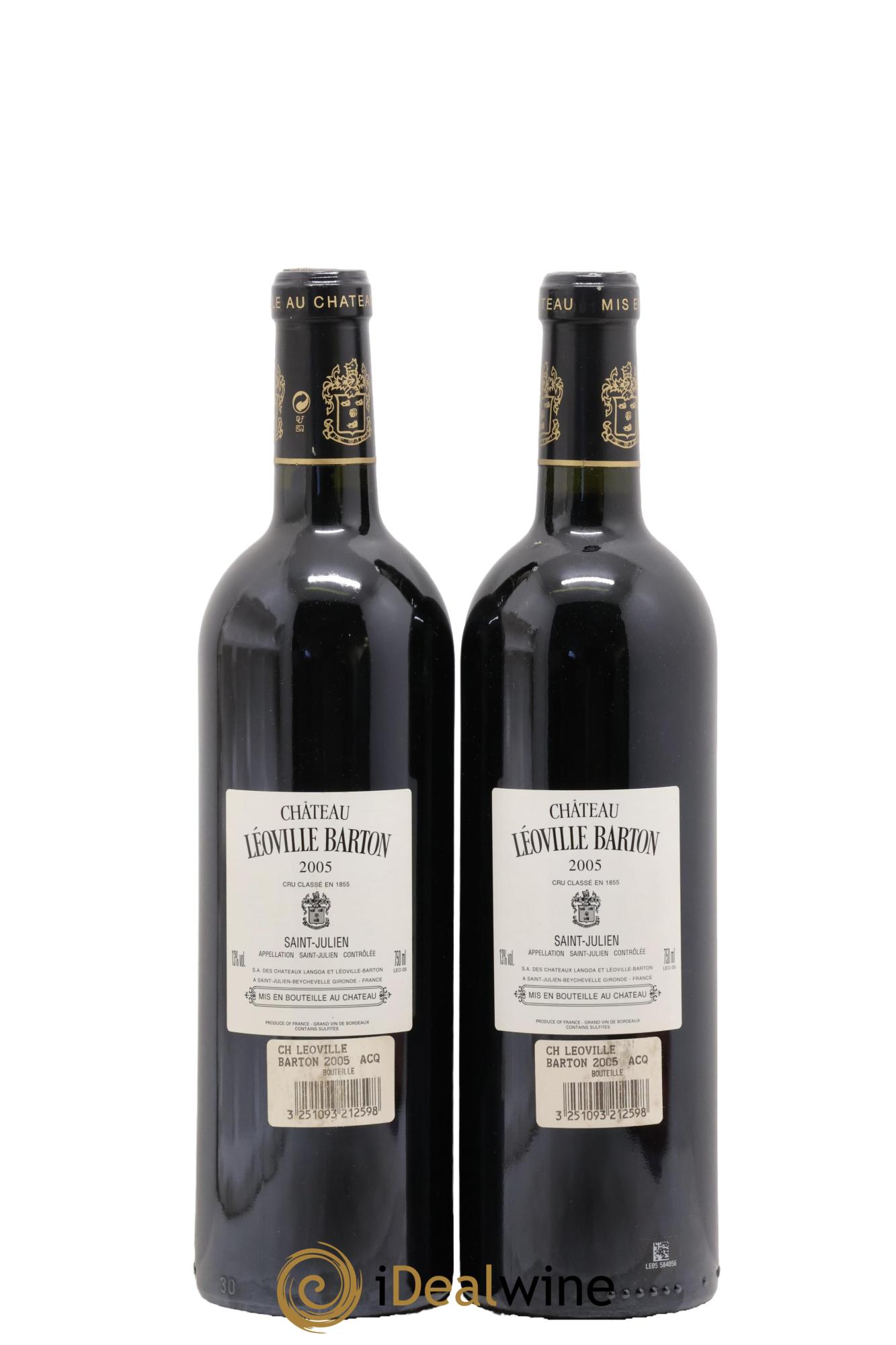 Château Léoville Barton 2ème Grand Cru Classé 2005 - Posten von 2 Flaschen - 1