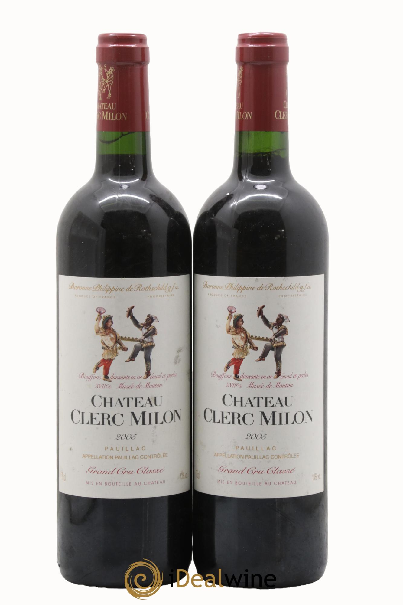 Château Clerc Milon 5ème Grand Cru Classé 2005 - Lot of 2 bottles - 0