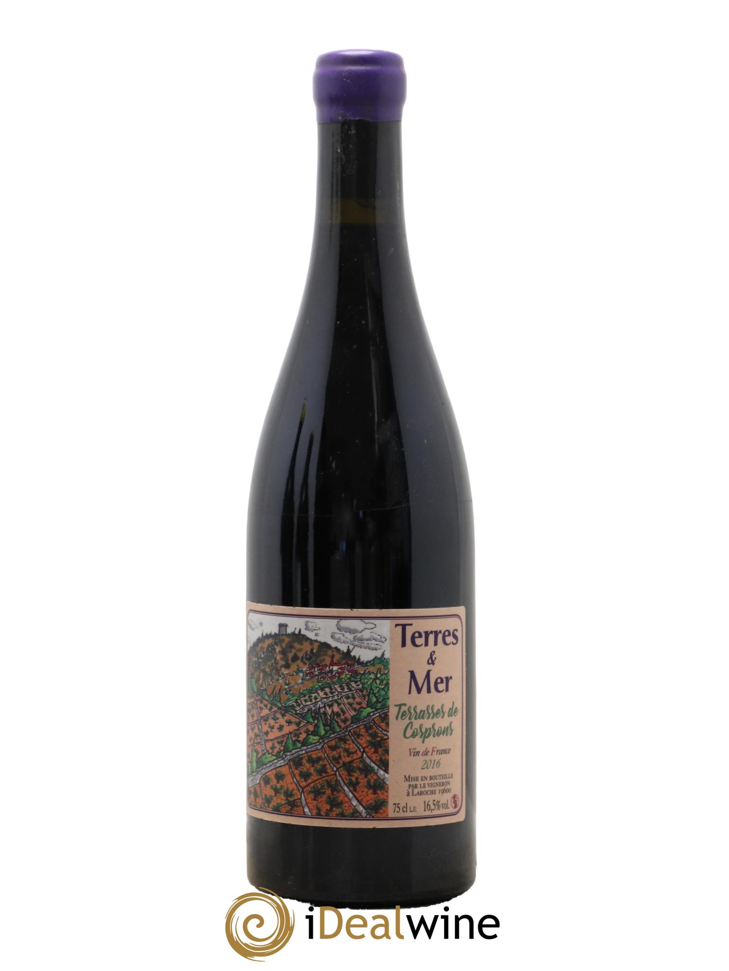 Vin de France Terrasses de Cosprons Terres & Mer Didier Mouton 2016 - Lot de 1 bouteille - 0
