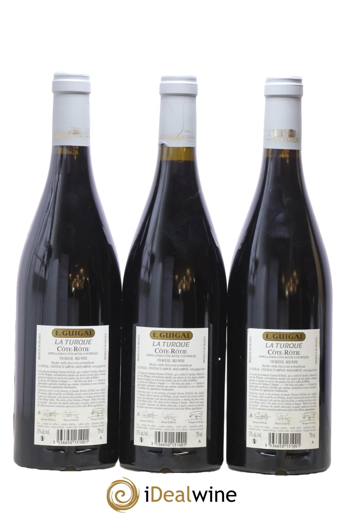Côte-Rôtie La Turque Guigal 2011 - Lot of 3 bottles - 1