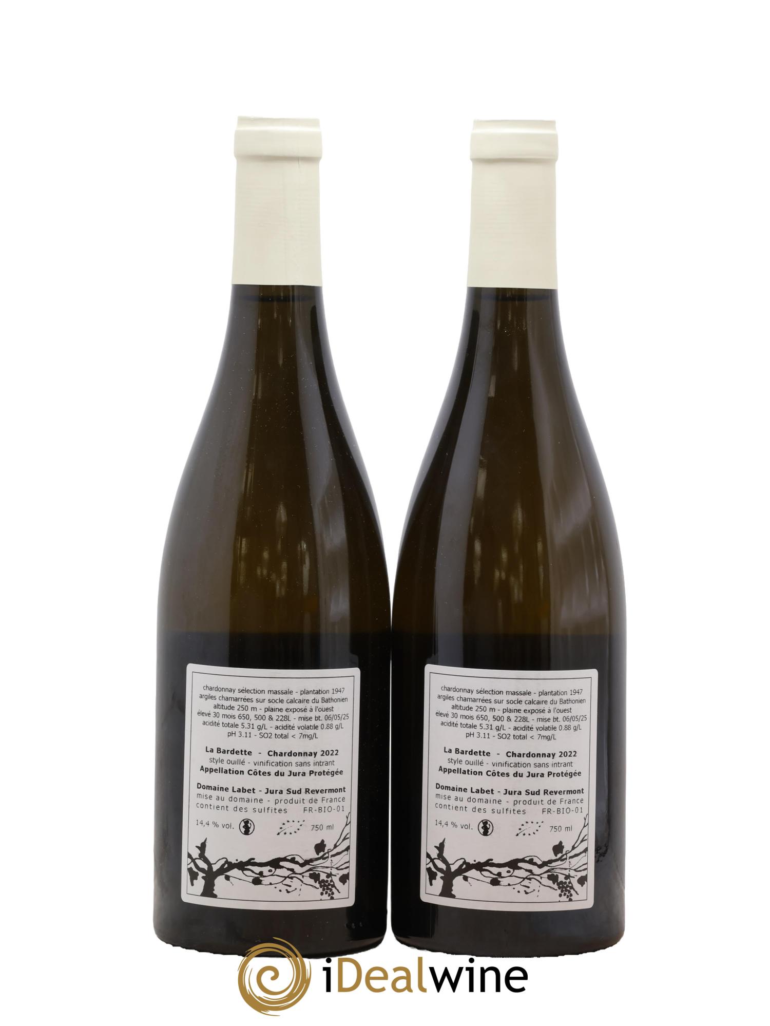 Côtes du Jura Chardonnay En Chalasse Romain - Julien - Charline Labet 2022 - Posten von 2 Flaschen - 1