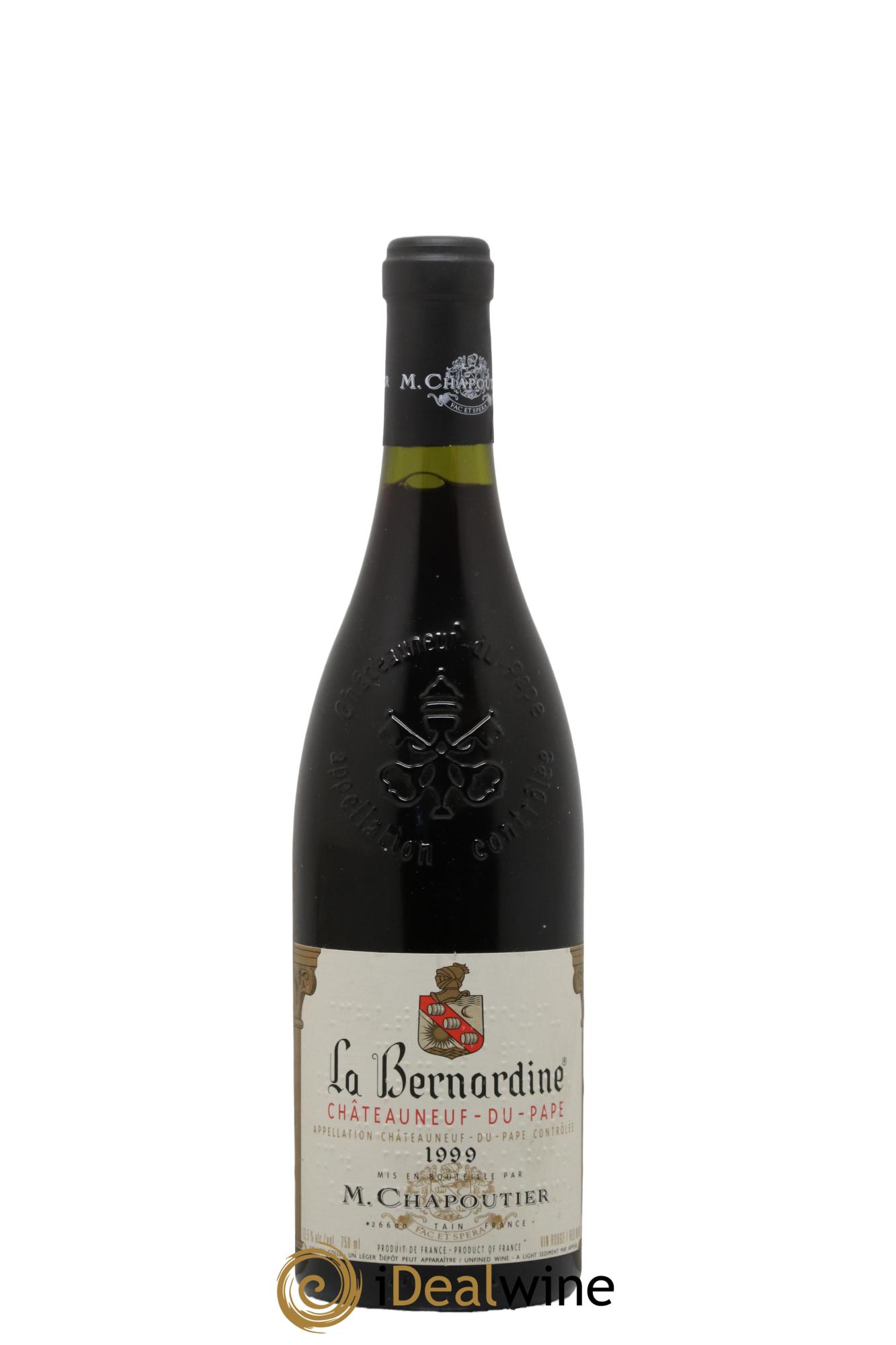 Châteauneuf-du-Pape La Bernardine Chapoutier 1999 - Lot de 1 bouteille - 0