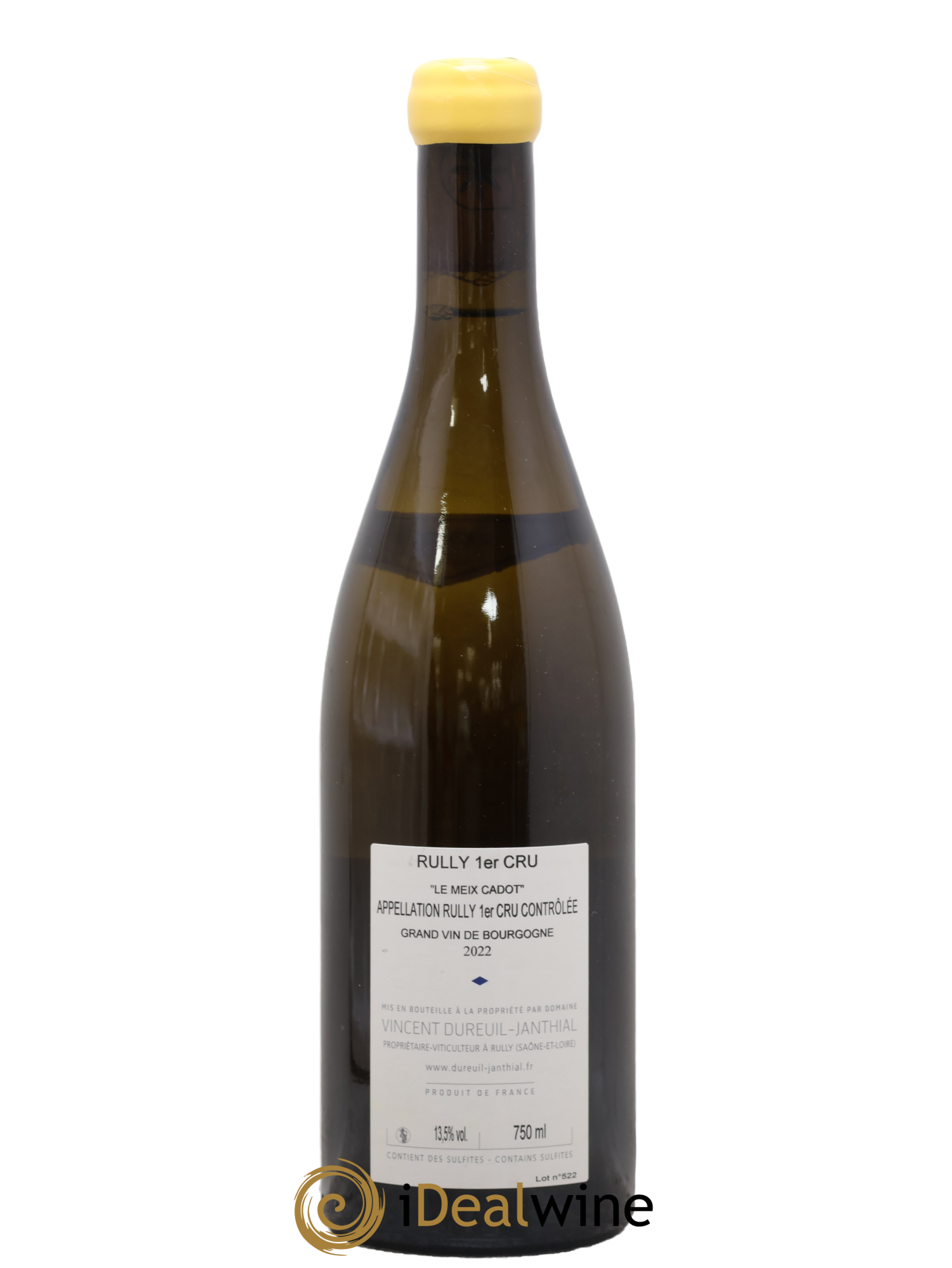 Rully 1er Cru Le Meix Cadot Vincent Dureuil-Janthial 2022 - Lot de 1 bouteille - 1