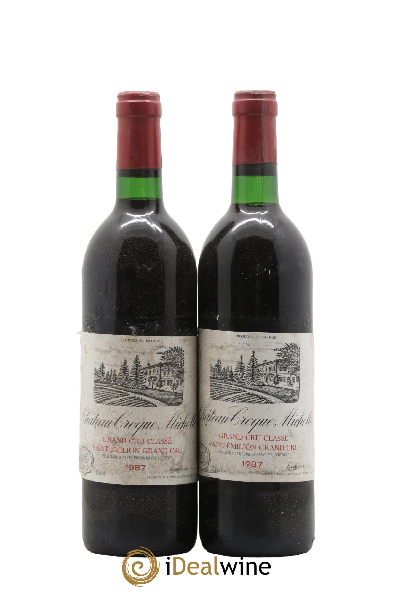 Château Croque Michotte 1987 - Lotto di 2 bottiglie - 0
