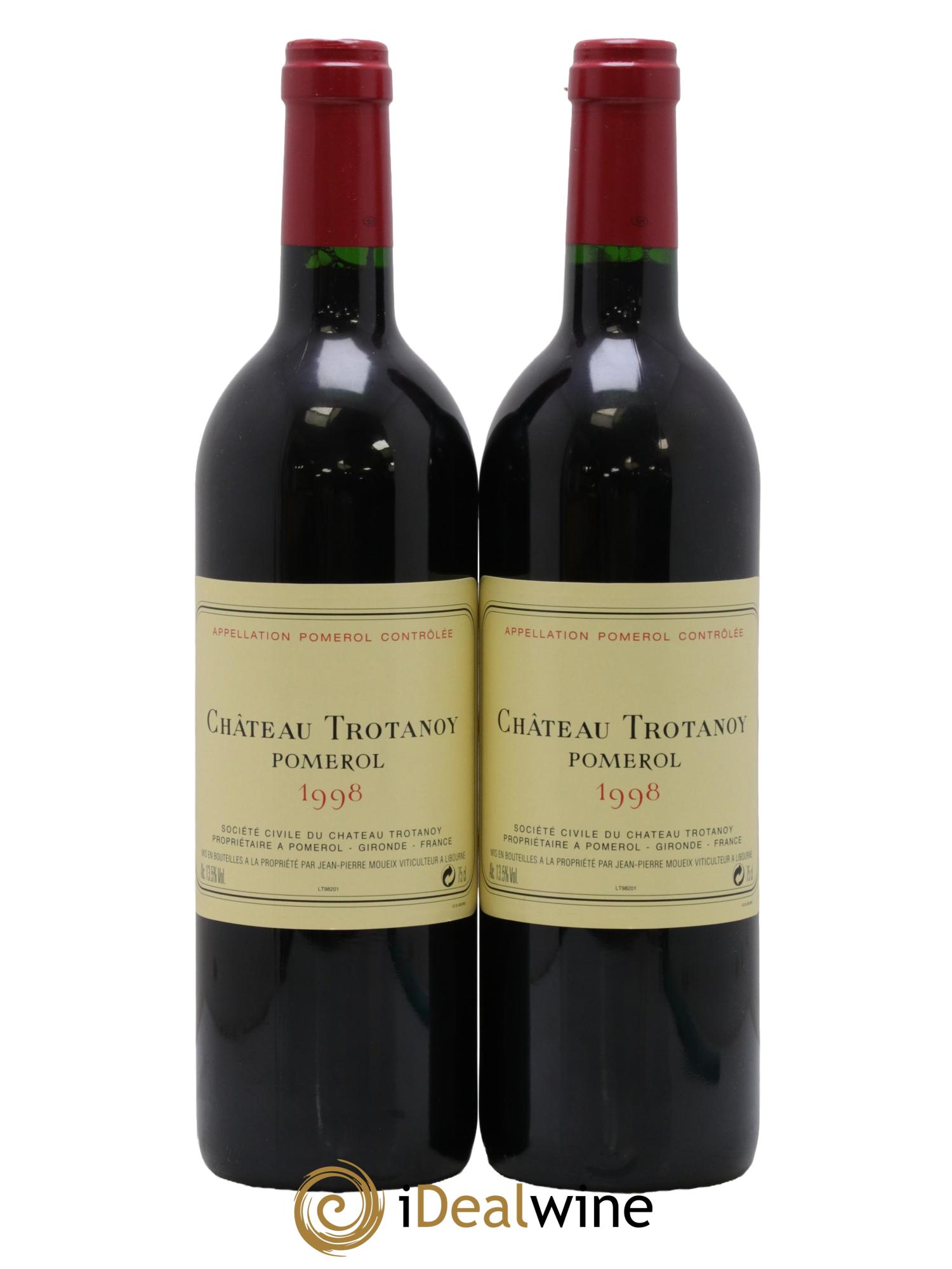 Château Trotanoy 1998 - Lot de 2 bouteilles - 0