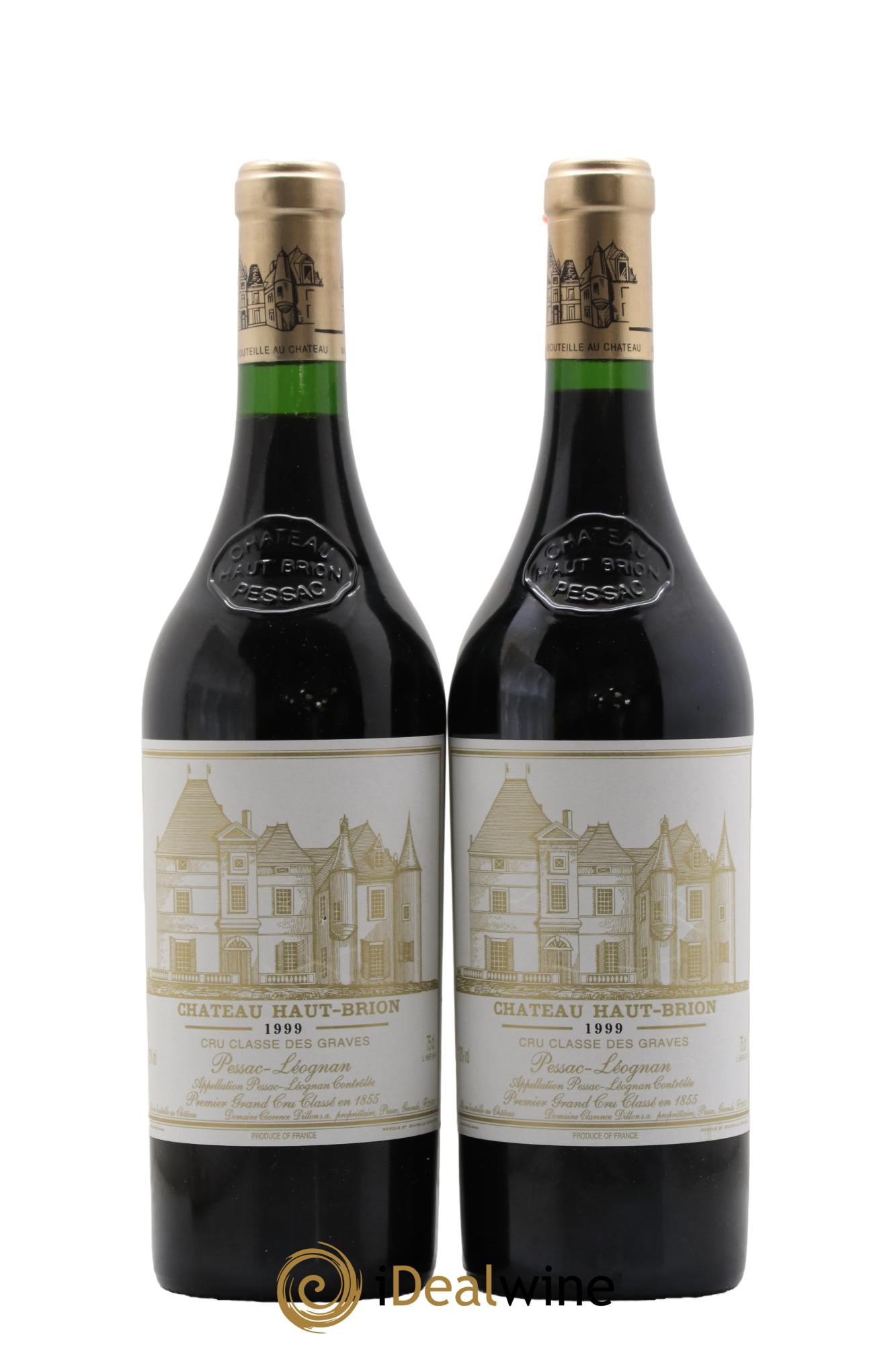 Château Haut Brion 1er Grand Cru Classé 1999 - Lot de 2 bouteilles - 0