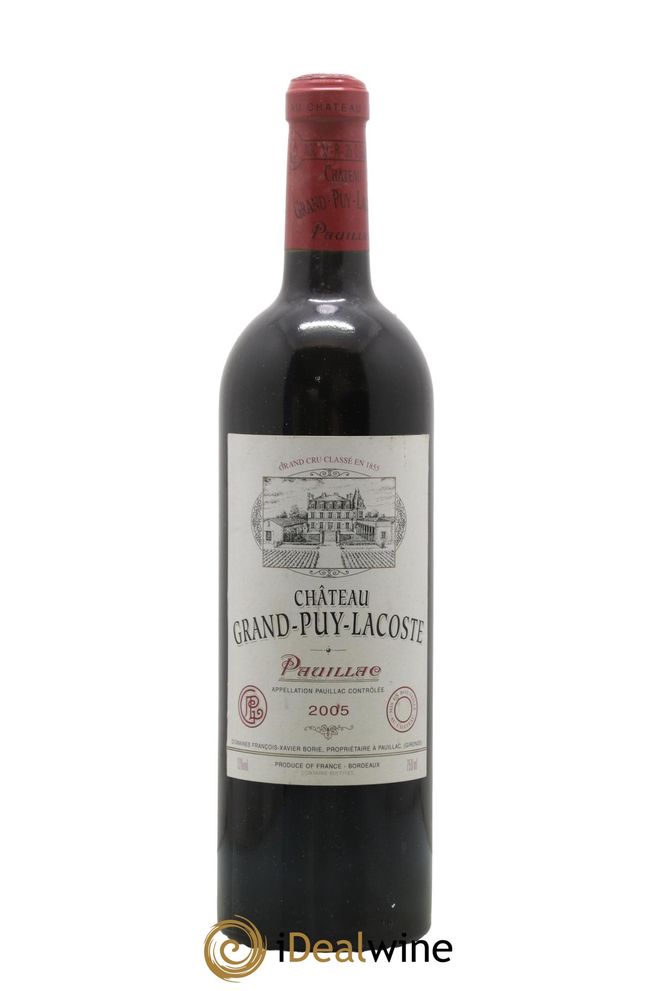 Château Grand Puy Lacoste 5ème Grand Cru Classé 2005 - Lot de 1 bouteille - 0