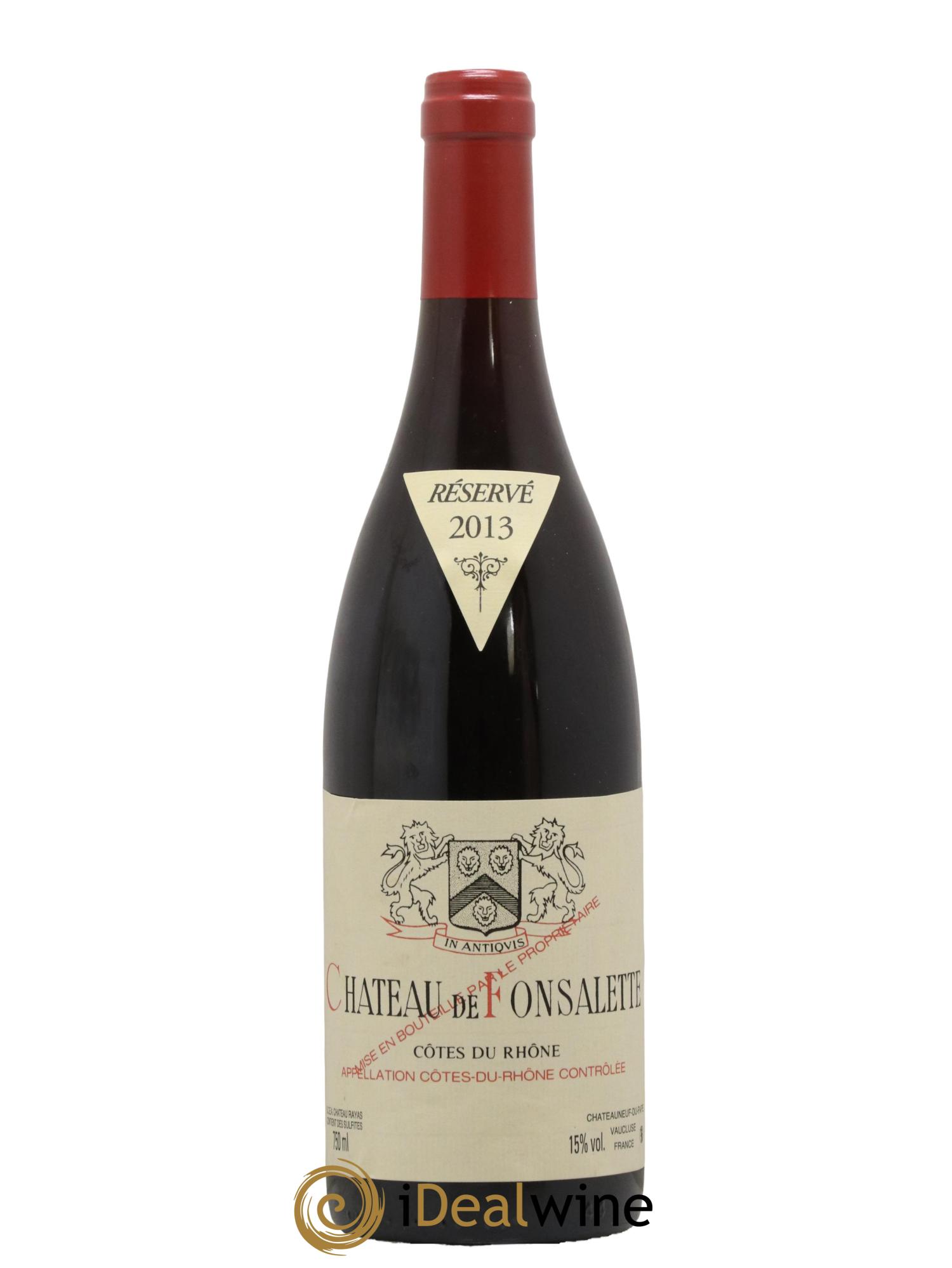 Côtes-du-Rhône Château de Fonsalette Emmanuel Reynaud 2013 - Lot de 1 bouteille - 0