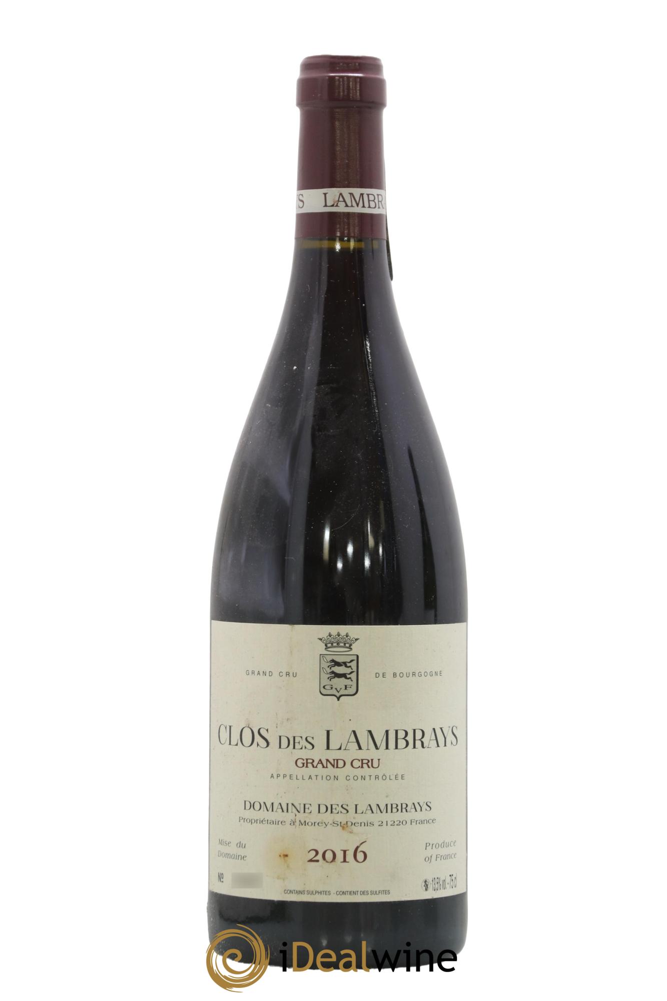 Clos des Lambrays Grand Cru Domaine des Lambrays 2016 - Lot of 1 bottle - 0