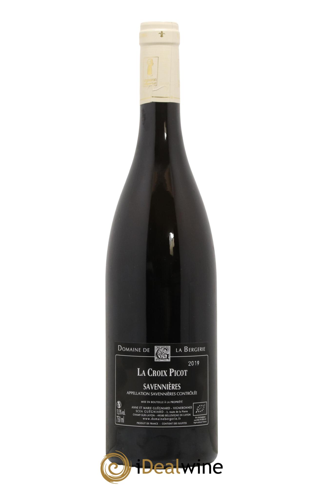 Savennières La Croix Picot Domaine de la Bergerie 2019 - Lot de 1 bouteille - 1