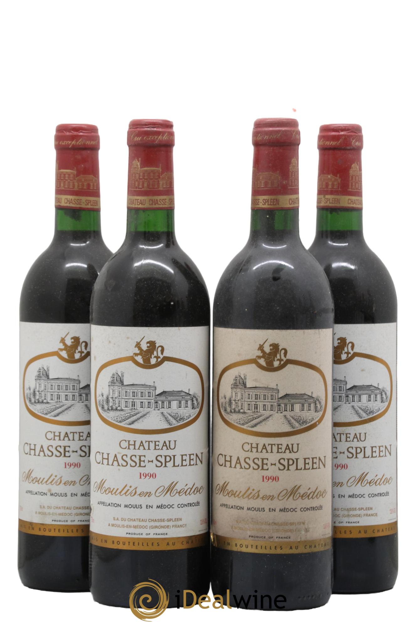 Château Chasse Spleen 1990 - Posten von 4 Flaschen - 0
