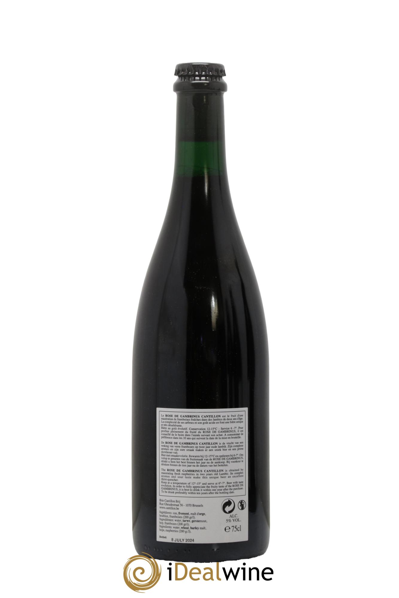 Bière Lambic Rosé de Gambrinus Cantillon (bottled 2024) - Lot de 1 bouteille - 1