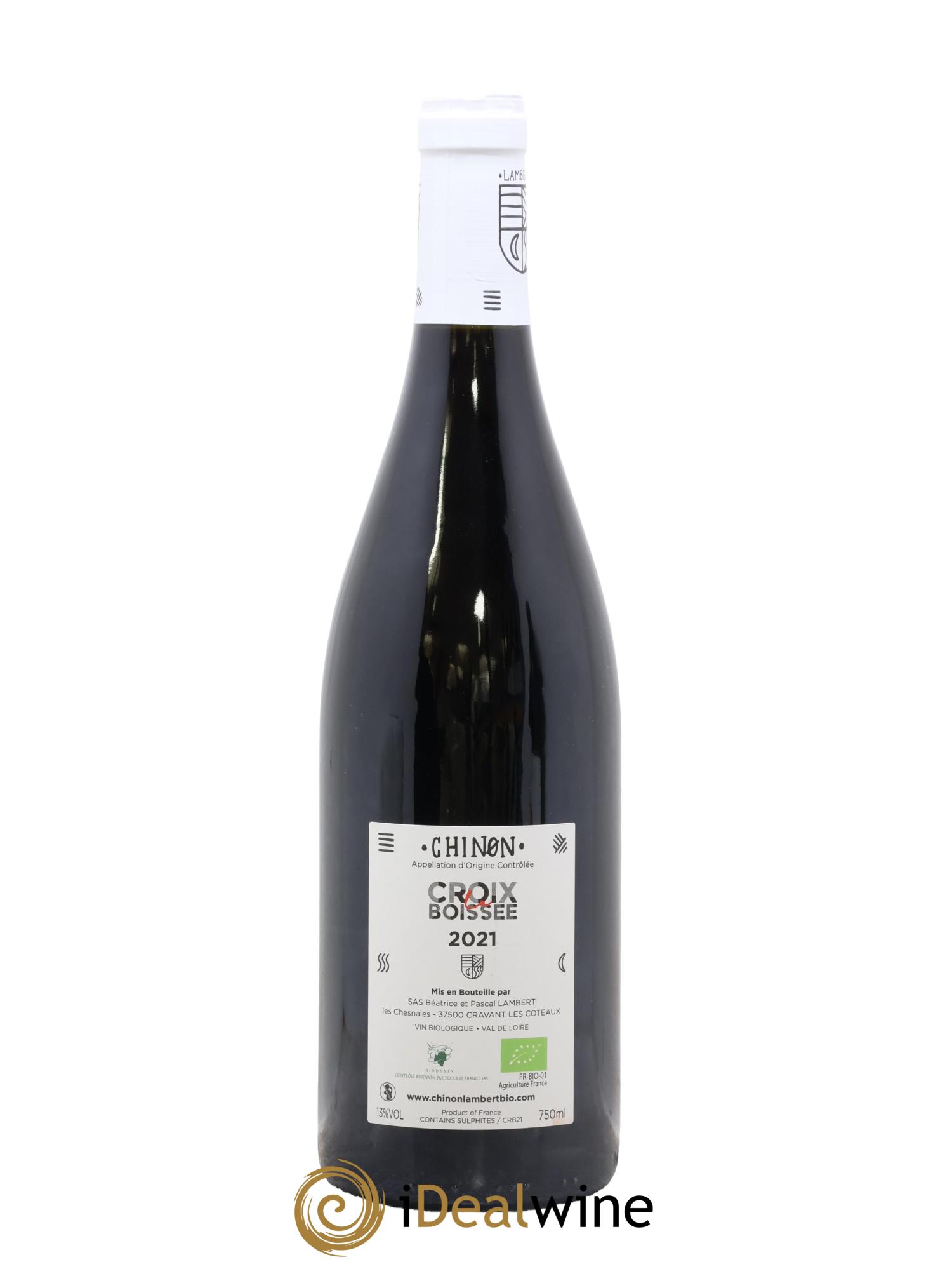 Chinon La Croix Boissée Domaine Lambert 2021 - Lote de 1 botella - 1