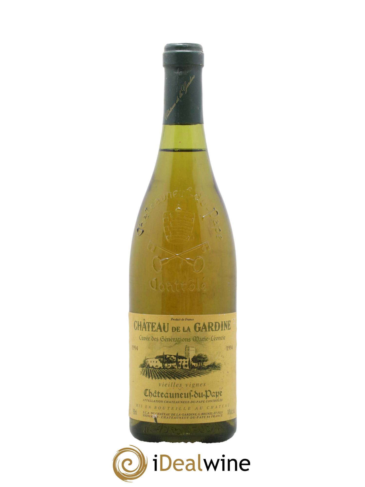 Châteauneuf-du-Pape La Gardine Cuvée des Générations Marie Léoncie Famille Brunel 1994 - Lot de 1 bouteille - 0