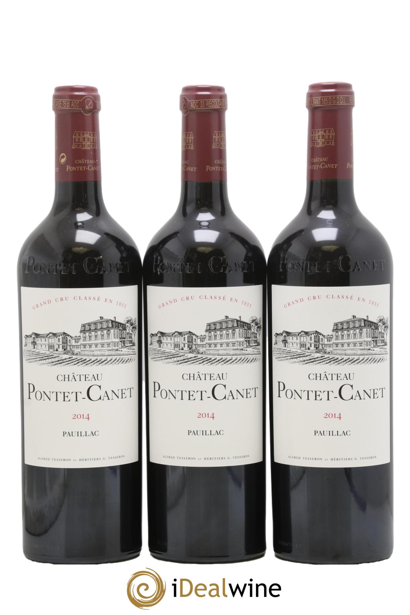 Château Pontet Canet 5ème Grand Cru Classé 2014 - Posten von 3 Flaschen - 0