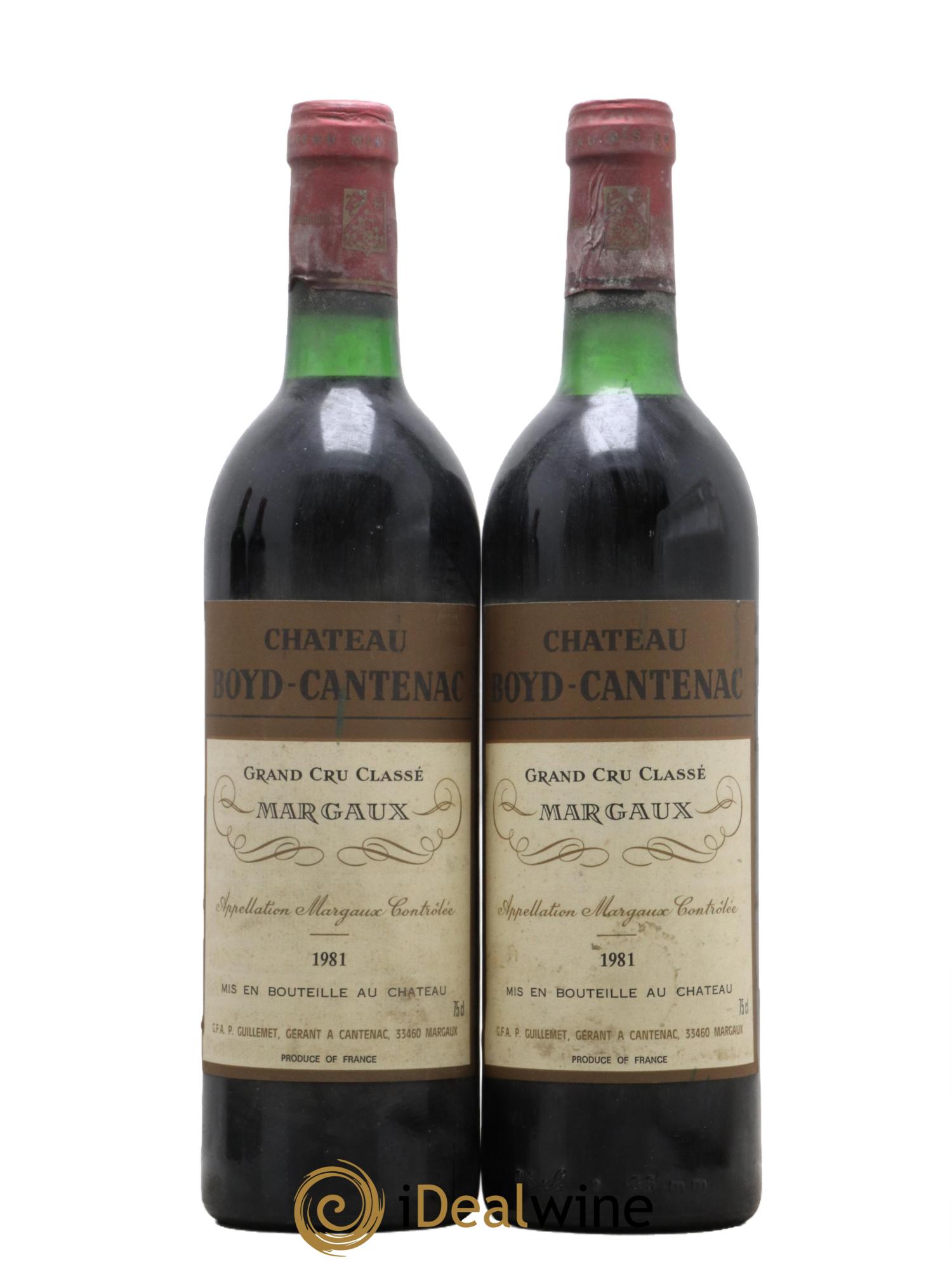 Château Boyd Cantenac 3ème Grand Cru Classé 1981 - Lot de 2 bouteilles - 0