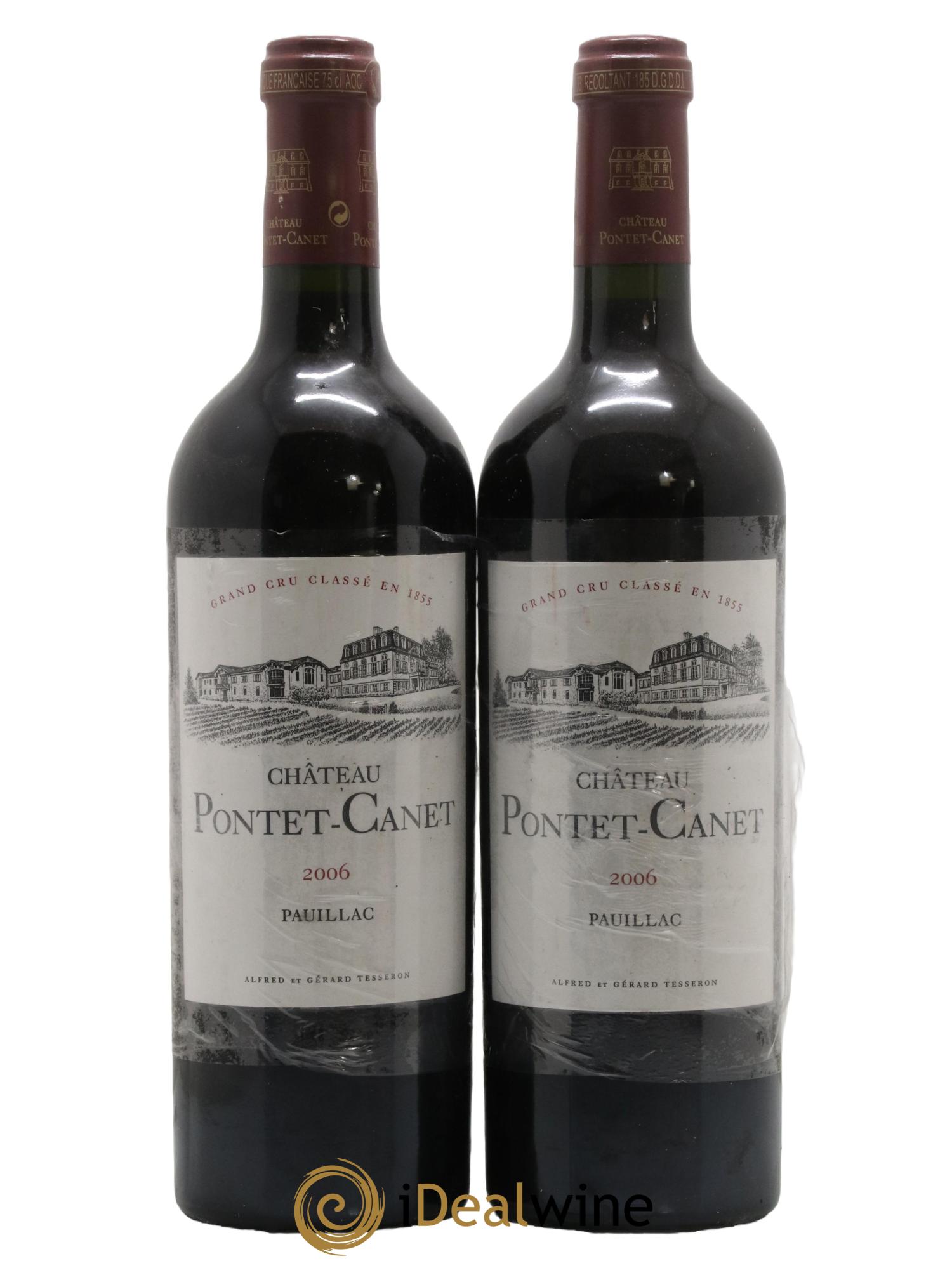 Château Pontet Canet 5ème Grand Cru Classé 2006 - Lot de 2 bouteilles - 0
