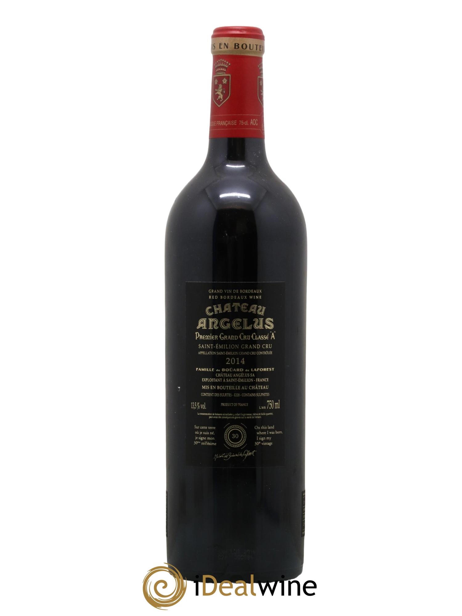 Château Angélus 1er Grand Cru Classé A 2014 - Lot de 1 bouteille - 2