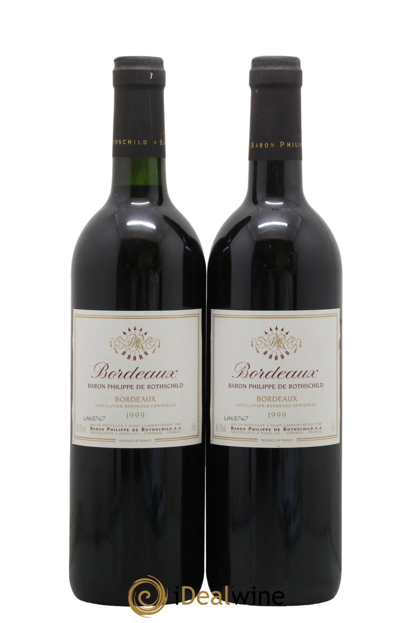 Bordeaux Baron Philippe de Rothschild 1999 - Posten von 2 Flaschen - 0