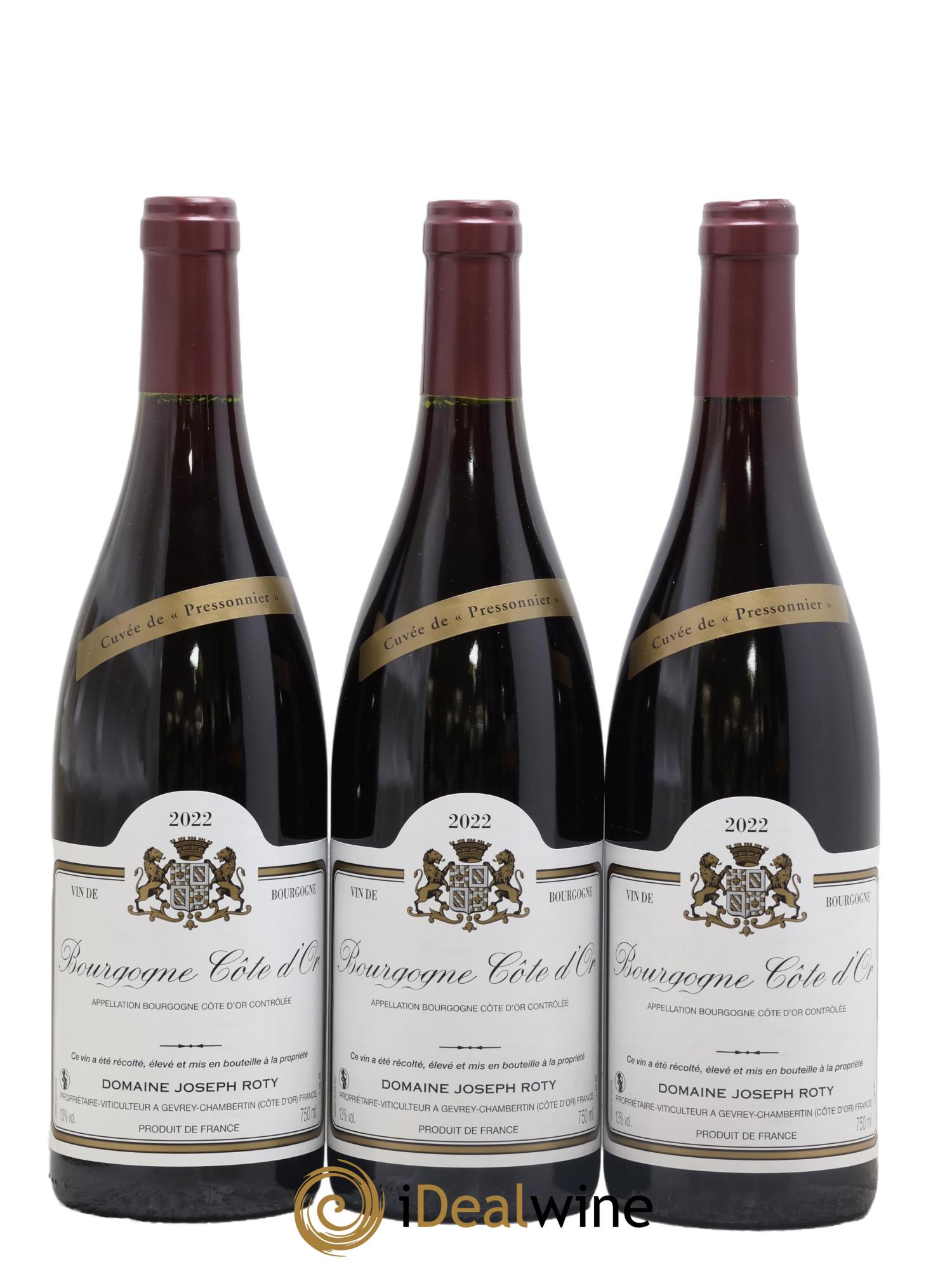 Bourgogne Cuvée de Pressonnier Joseph Roty (Domaine) 2022 - Lot de 3 bouteilles - 0