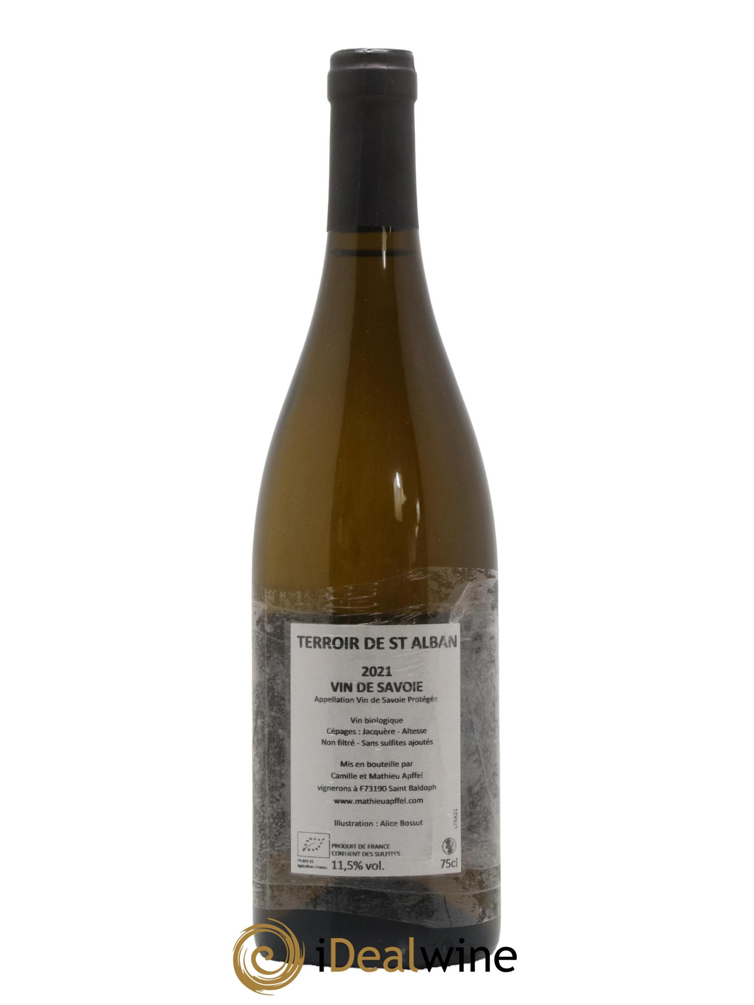 Vin de Savoie Terroir de Saint-Alban Mathieu Apffel 2021 - Lot de 1 bouteille - 1