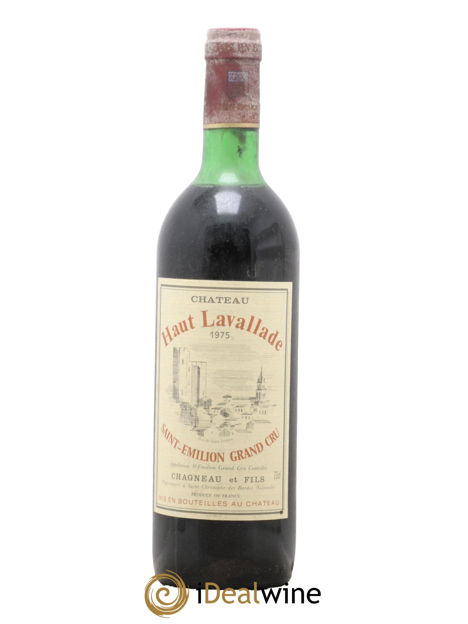Saint-Émilion Grand Cru Château Haut Lavallade 1975 - Lot de 1 bouteille - 0