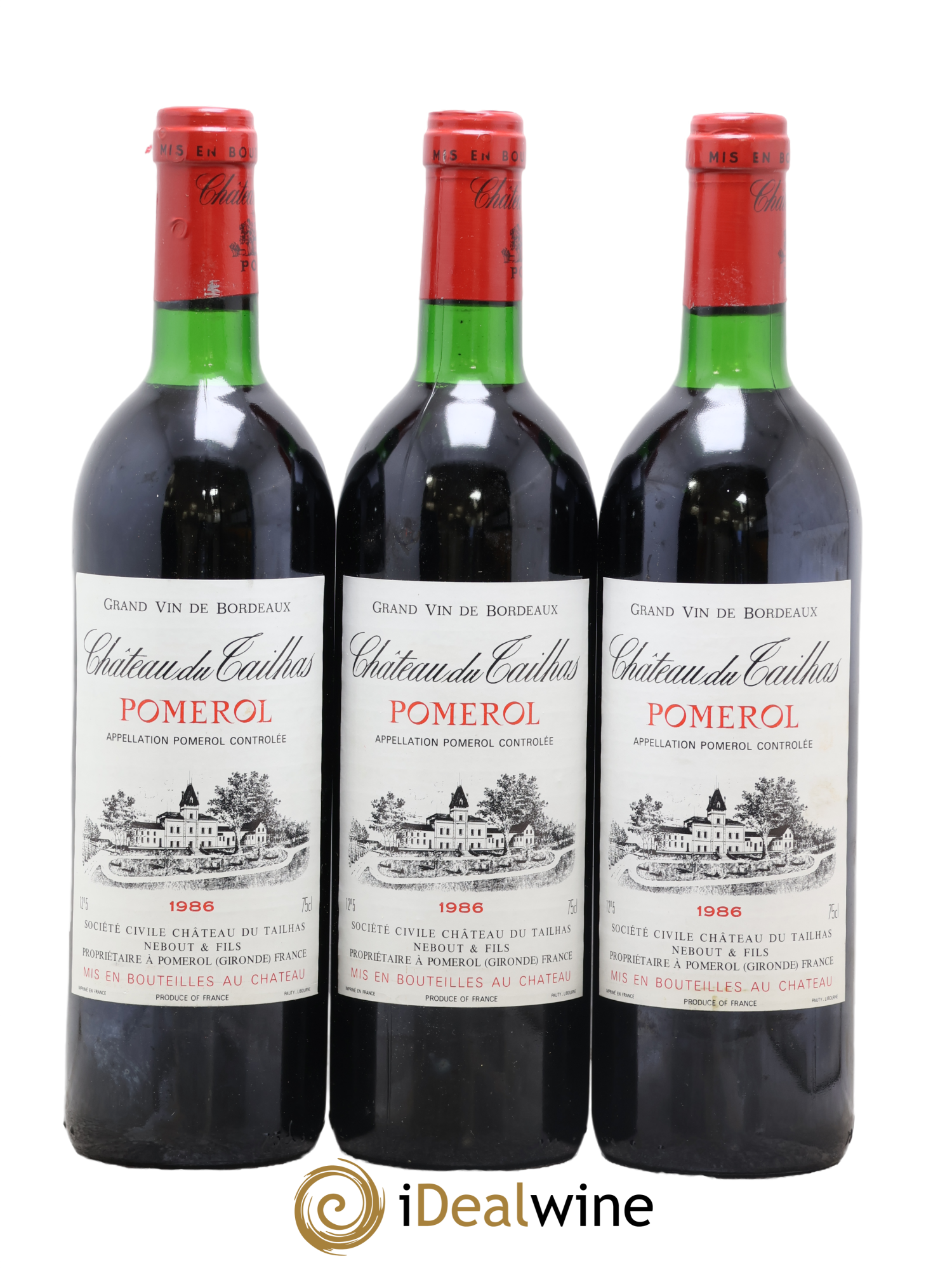 Château du Tailhas 1986 - Lot of 3 bottles - 0