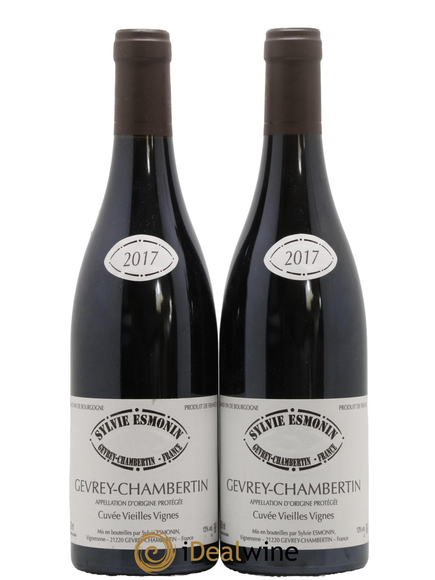 Gevrey-Chambertin Vieilles Vignes Sylvie Esmonin 2017 - Lot de 2 bouteilles - 0