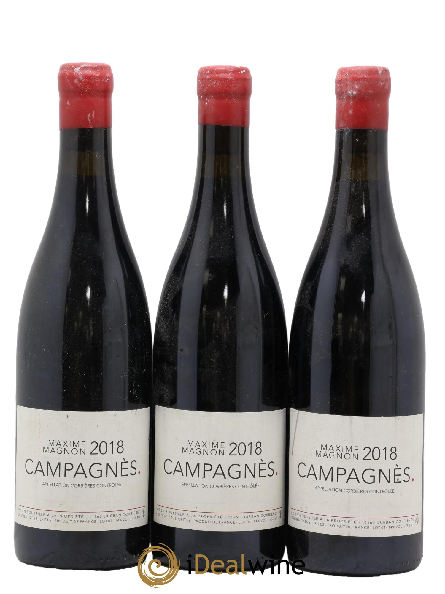 Corbières Campagnès Maxime Magnon 2018 - Lot de 3 bouteilles - 0