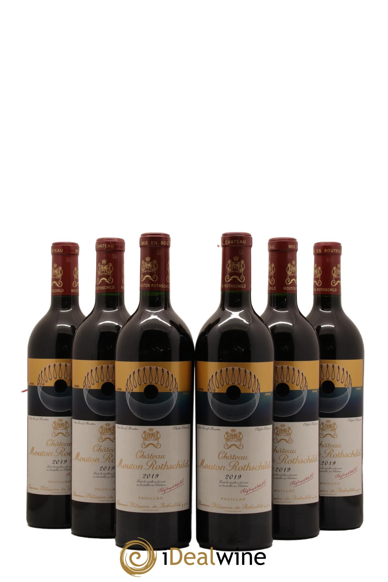 Château Mouton Rothschild 1er Grand Cru Classé 2019 - Lot de 6 bouteilles - 0
