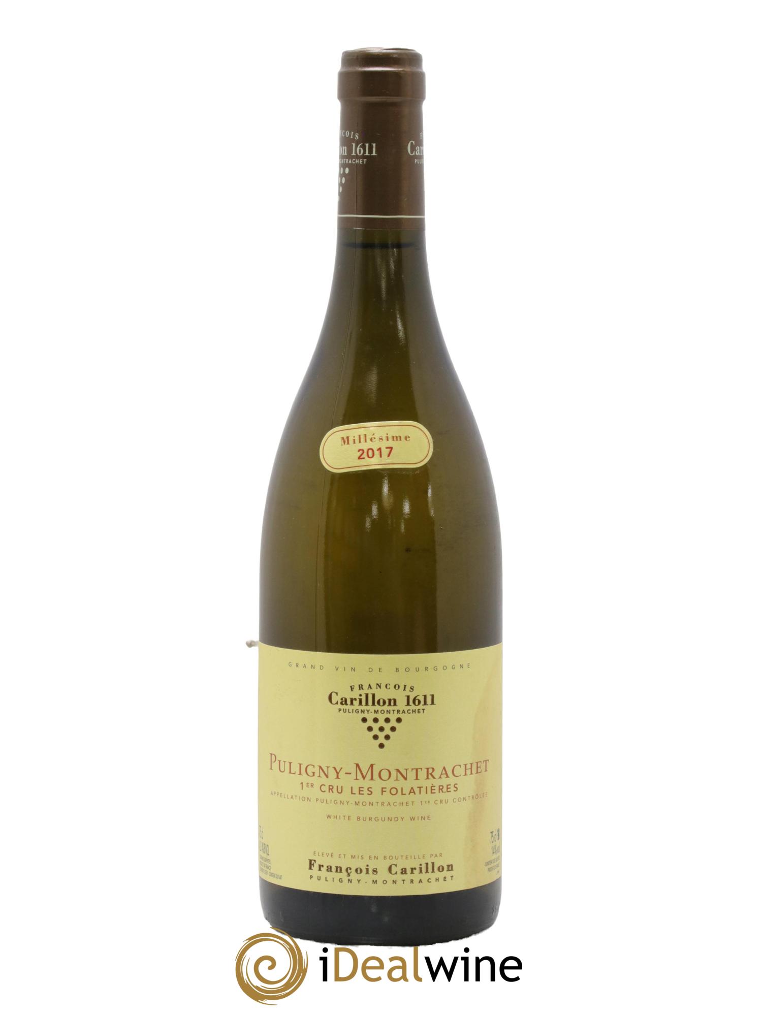 Puligny-Montrachet 1er Cru Les Folatières François Carillon 2017 - Lot de 1 bouteille - 0