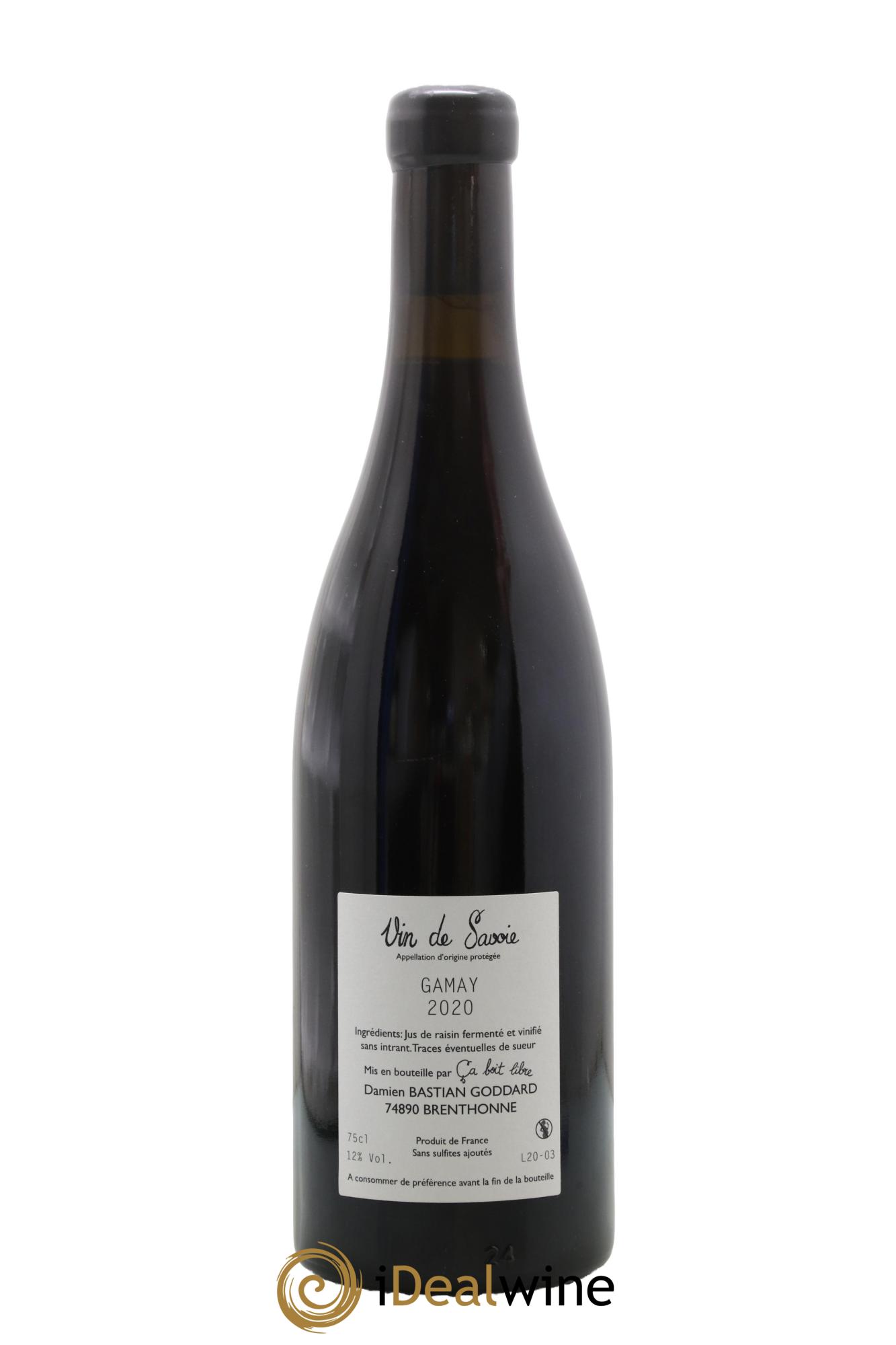 Vin de Savoie Ton Rouge de Table Gamay ça Boit Libre 2020 - Lot de 1 bouteille - 1