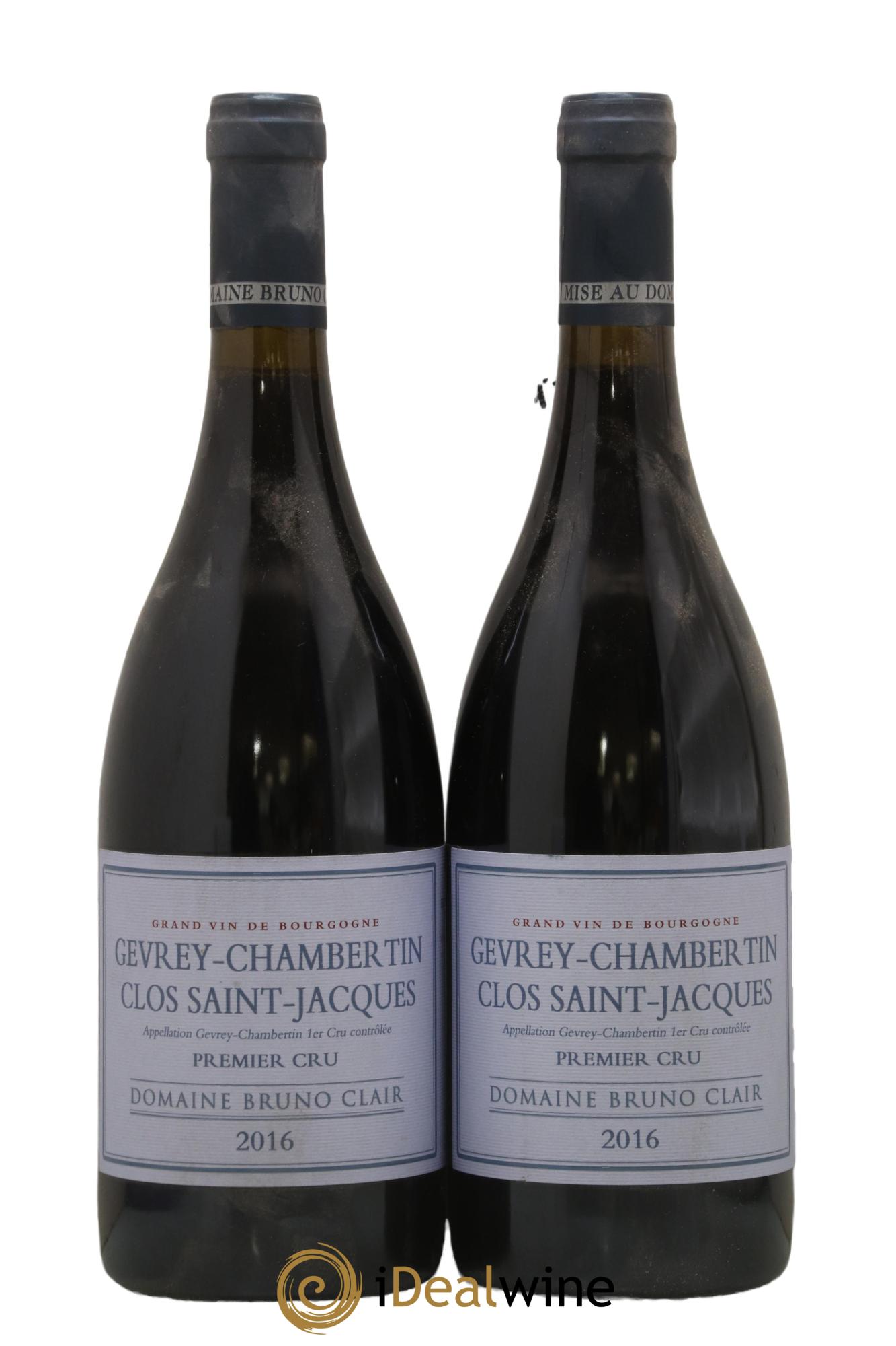 Gevrey-Chambertin 1er Cru Clos Saint-Jacques Bruno Clair (Domaine) 2016 - Lot of 2 bottles - 0