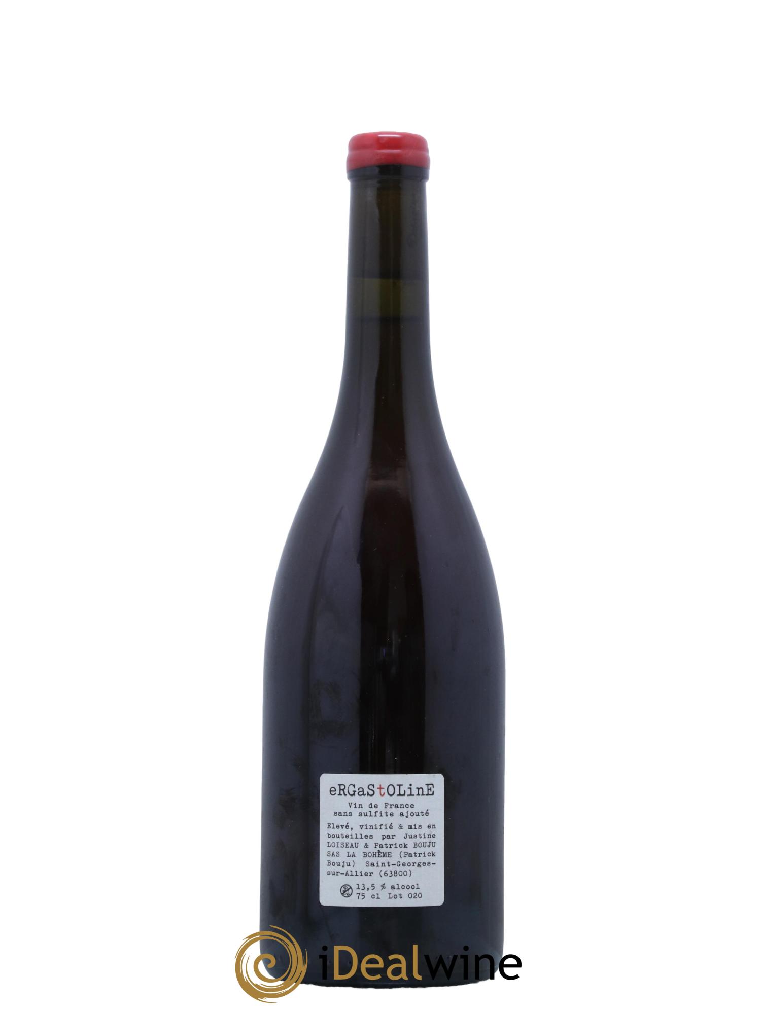 Vin de France Ergastoline Patrick Bouju - La Bohème 2020 - Lot de 1 bouteille - 1