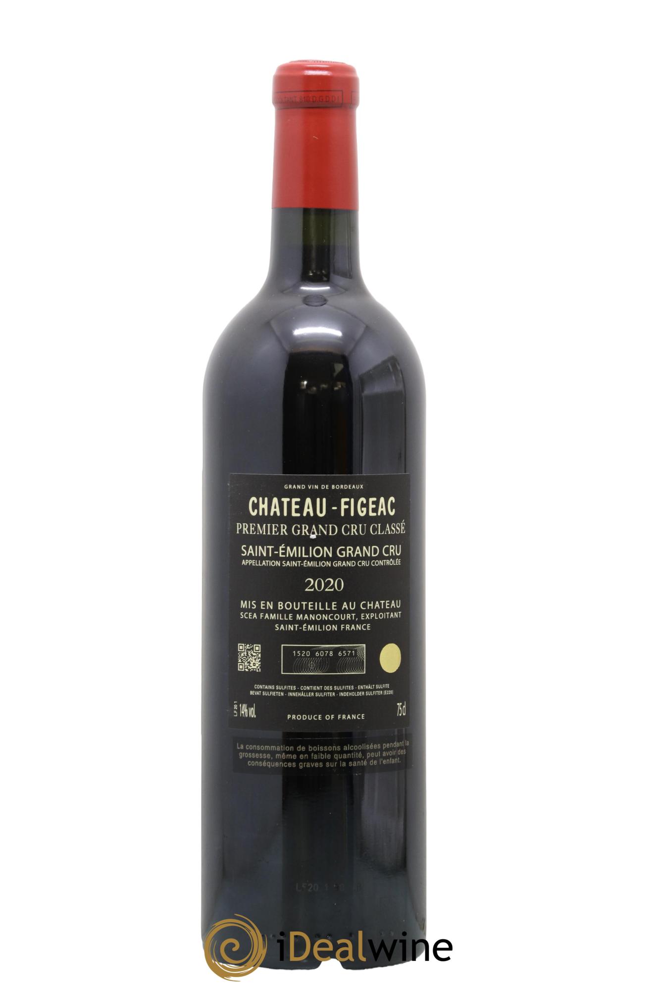 Château Figeac 1er Grand Cru Classé A 2020 - Lot de 1 bouteille - 1