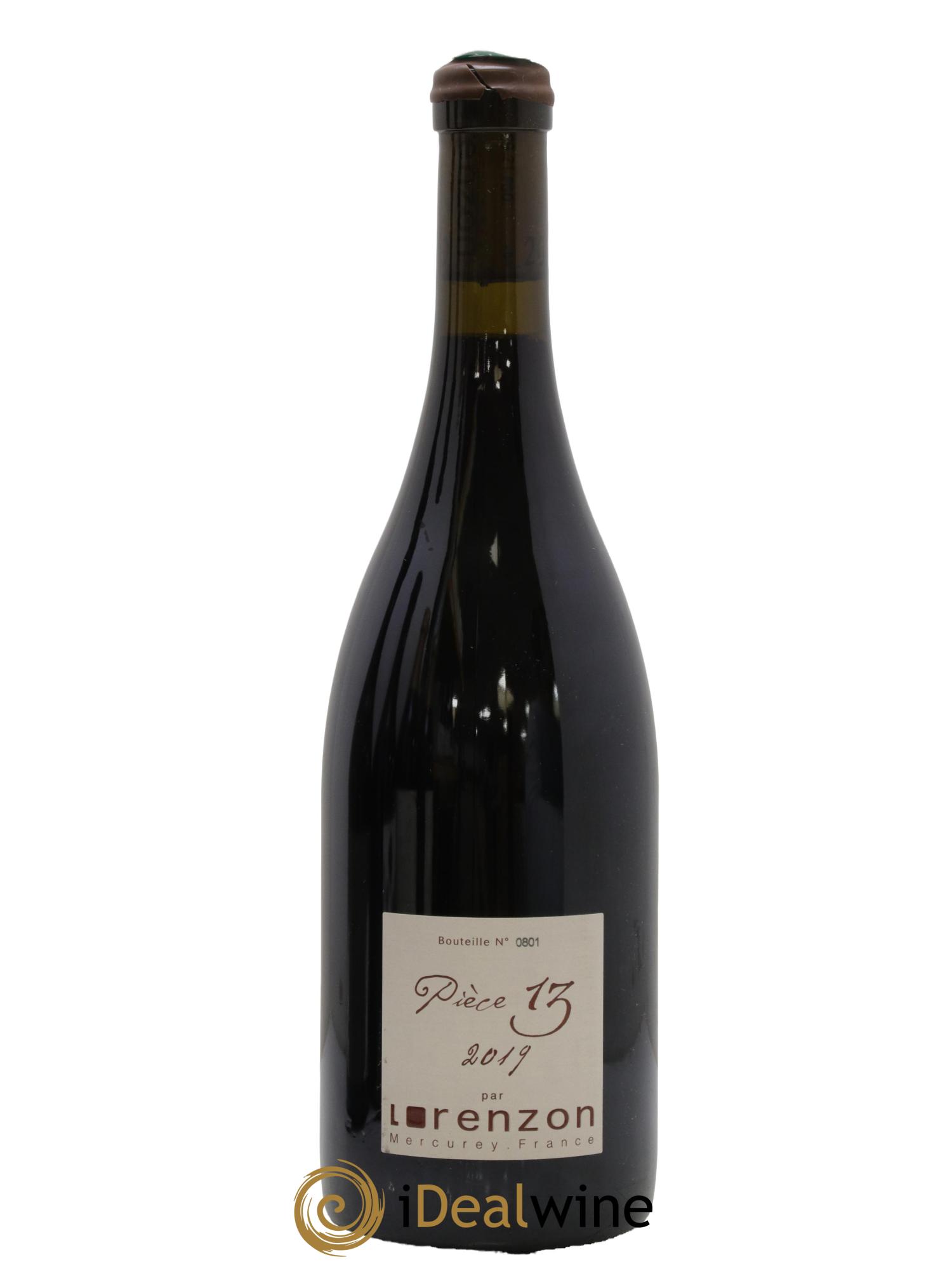 Mercurey 1er Cru Pièce 13 Bruno Lorenzon 2019 - Lot de 1 bouteille - 0