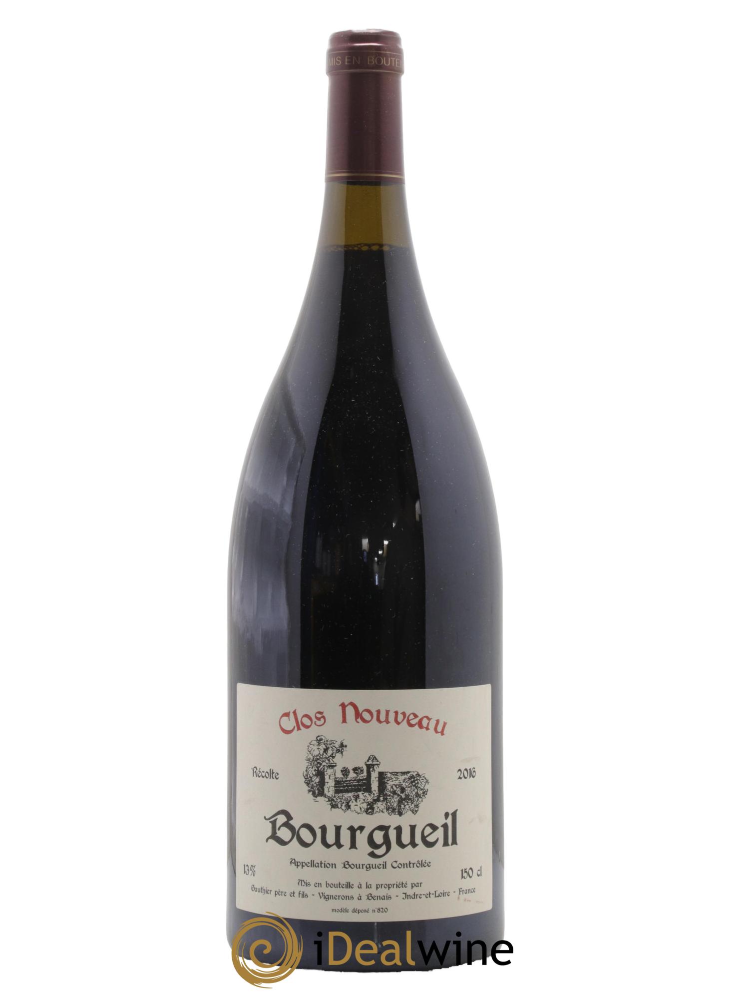 Bourgueil Clos Nouveau Domaine du Bel Air 2016 - Lot de 1 magnum - 0