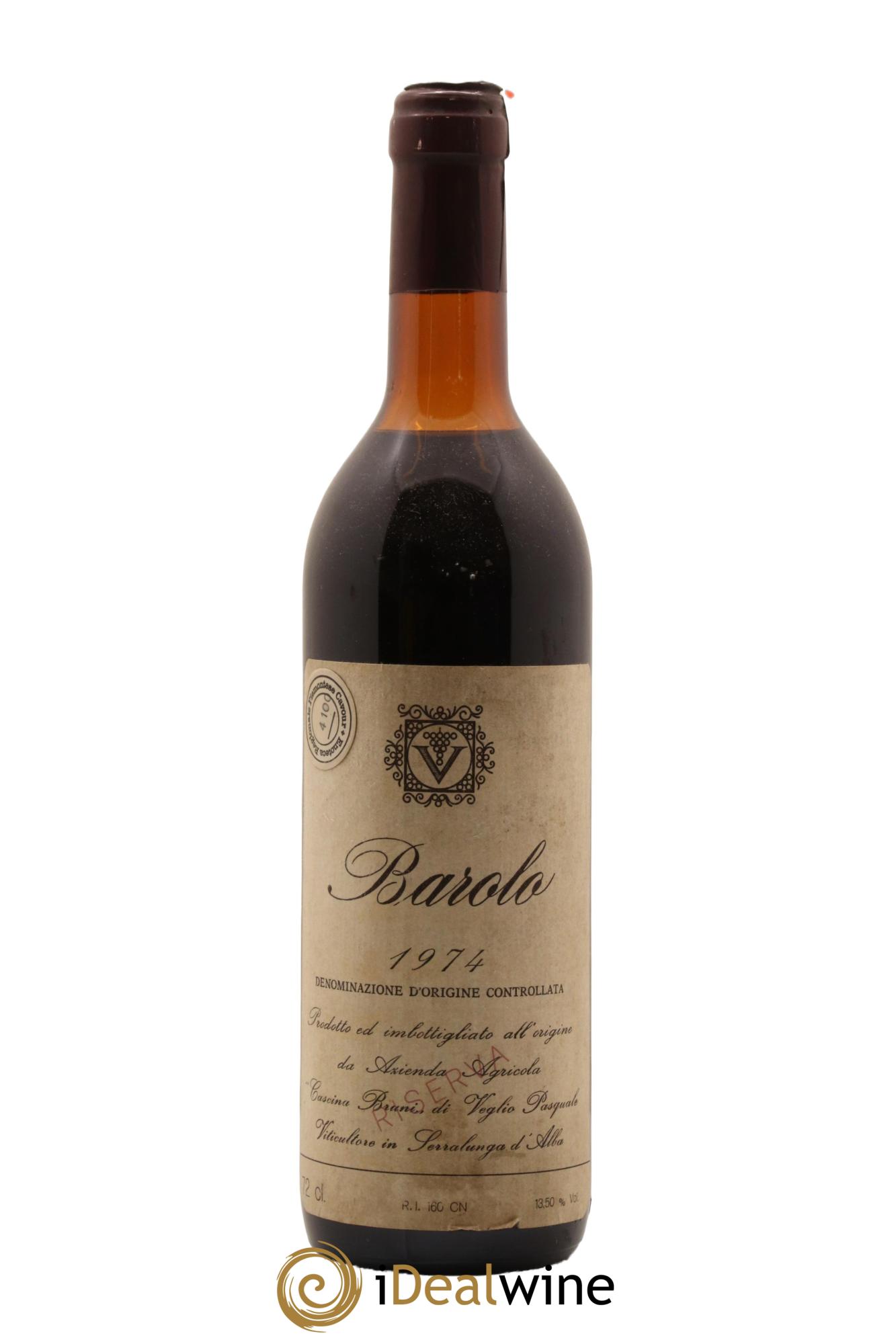 Barolo Riserva Veglio Pasquale 1974 - Posten von 1 Flasche - 0