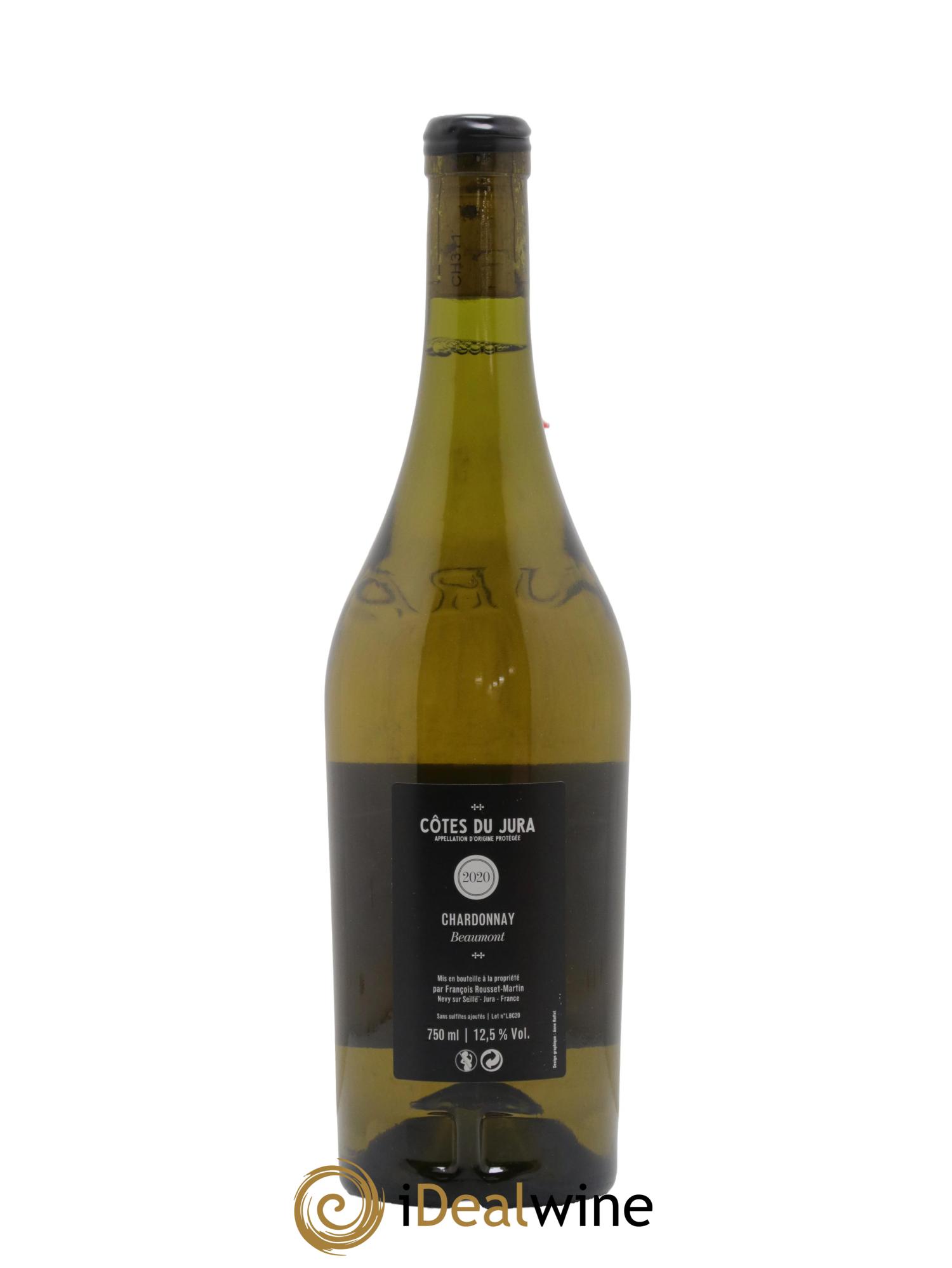 Côtes du Jura Chardonnay Beaumont François Rousset Martin 2020 - Lot de 1 bouteille - 1