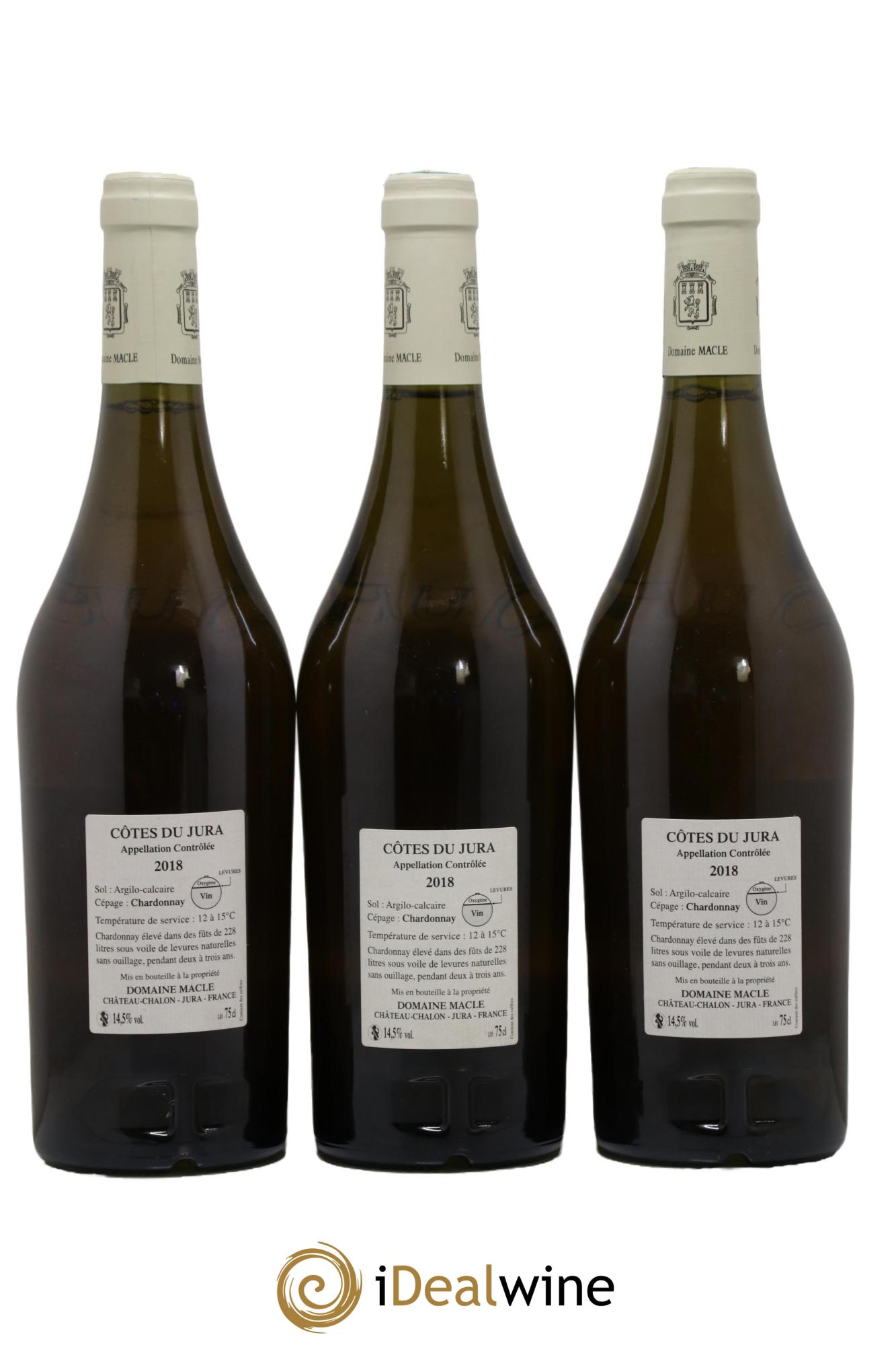 Côtes du Jura Chardonnay sous voile Jean Macle 2018 - Lotto di 3 bottiglie - 1