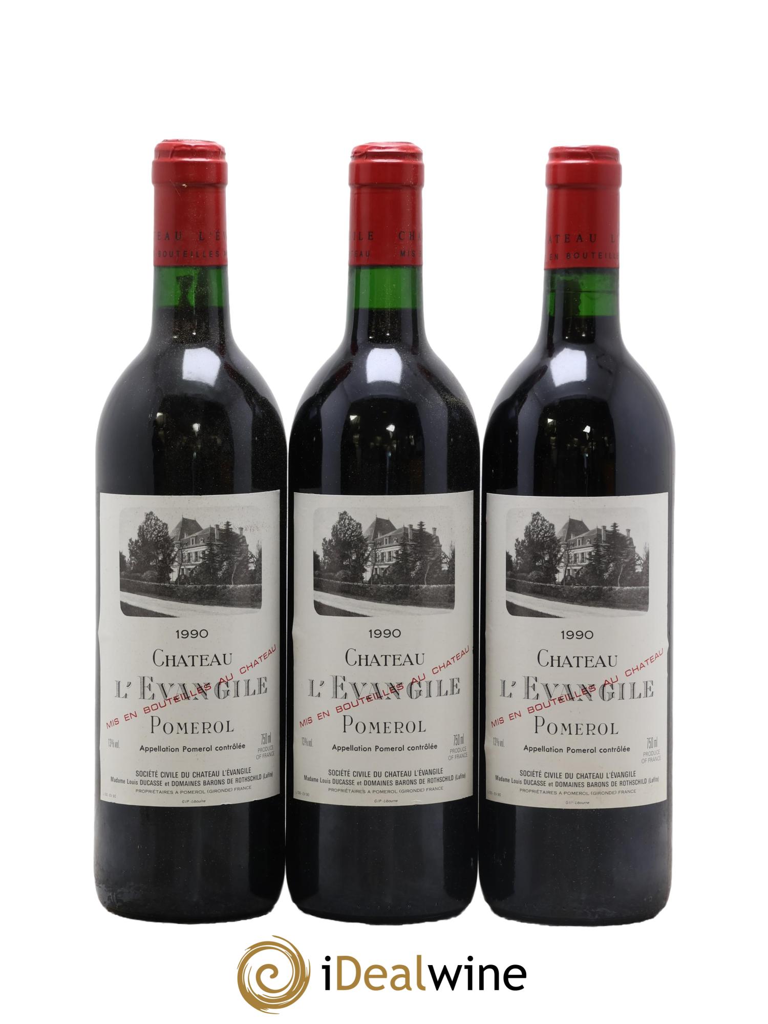 Château l' Évangile 1990 - Lot of 12 bottles - 2