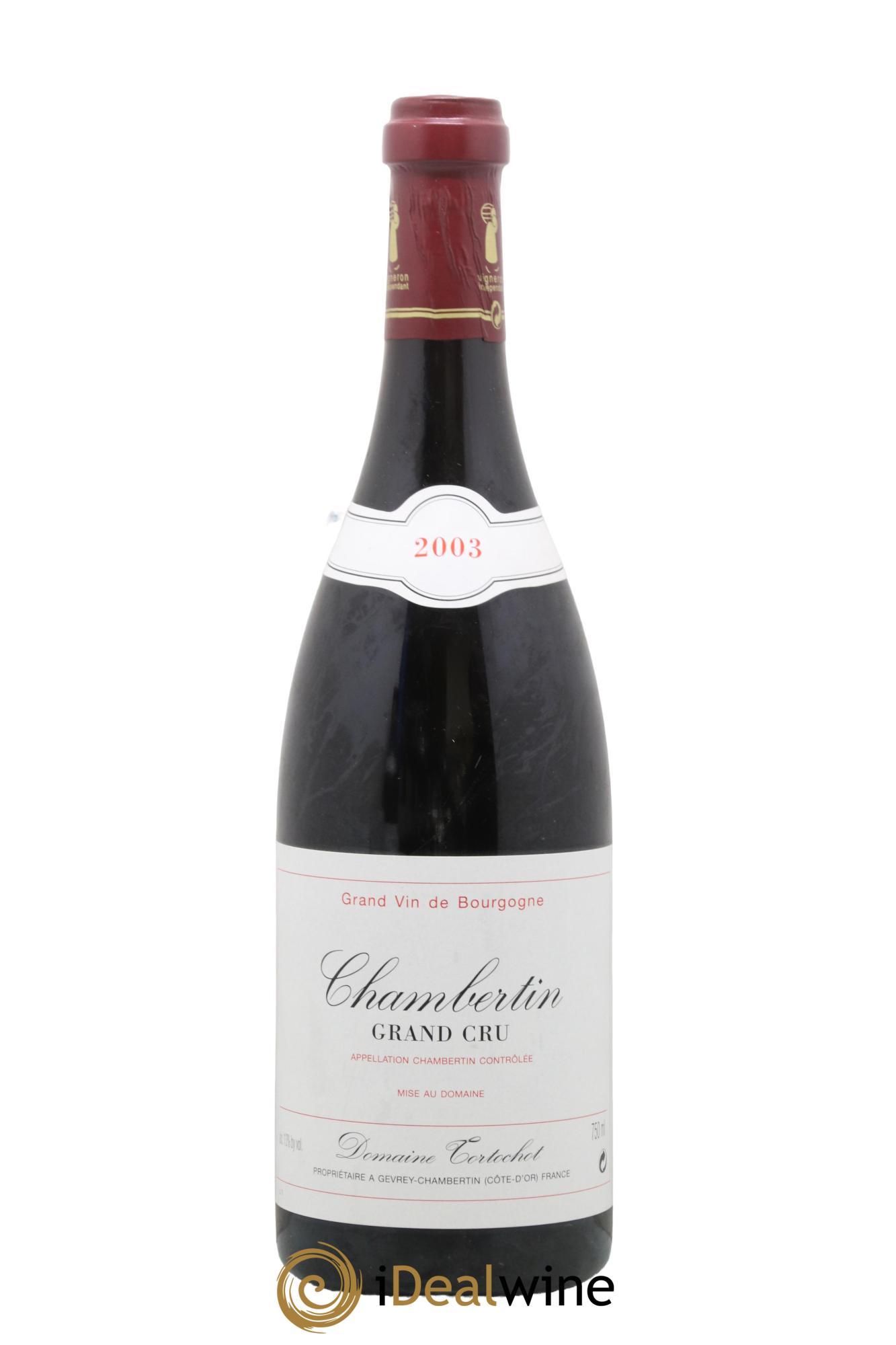 Chambertin Grand Cru Tortochot (Domaine) 2003 - Lot de 1 bouteille - 0