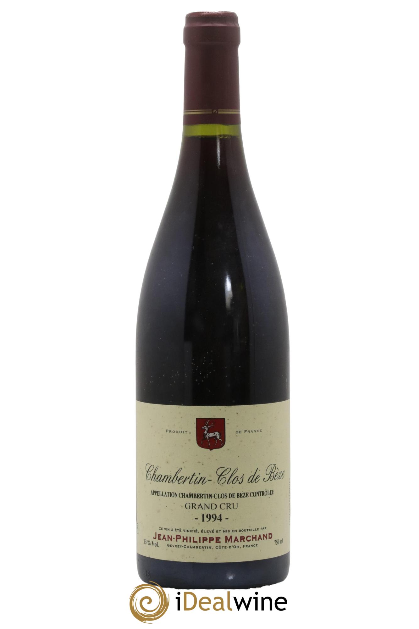 Chambertin Clos de Bèze Grand Cru Domaine Jean Philippe Marchand 1994 - Lot de 1 bouteille - 0