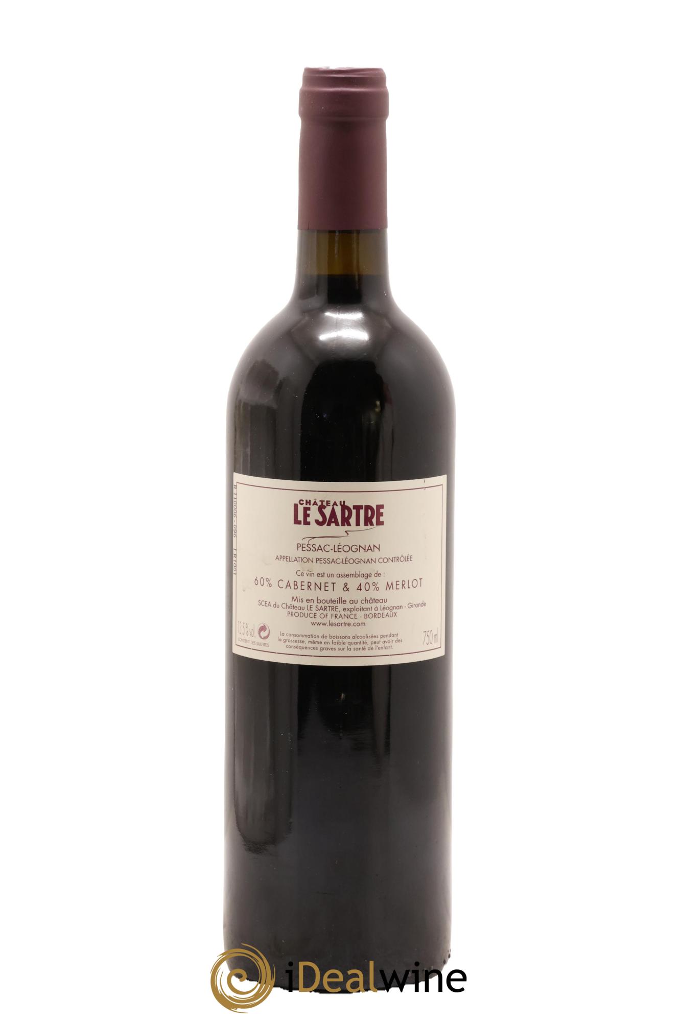 Château le Sartre 2010 - Lot de 1 bouteille - 1