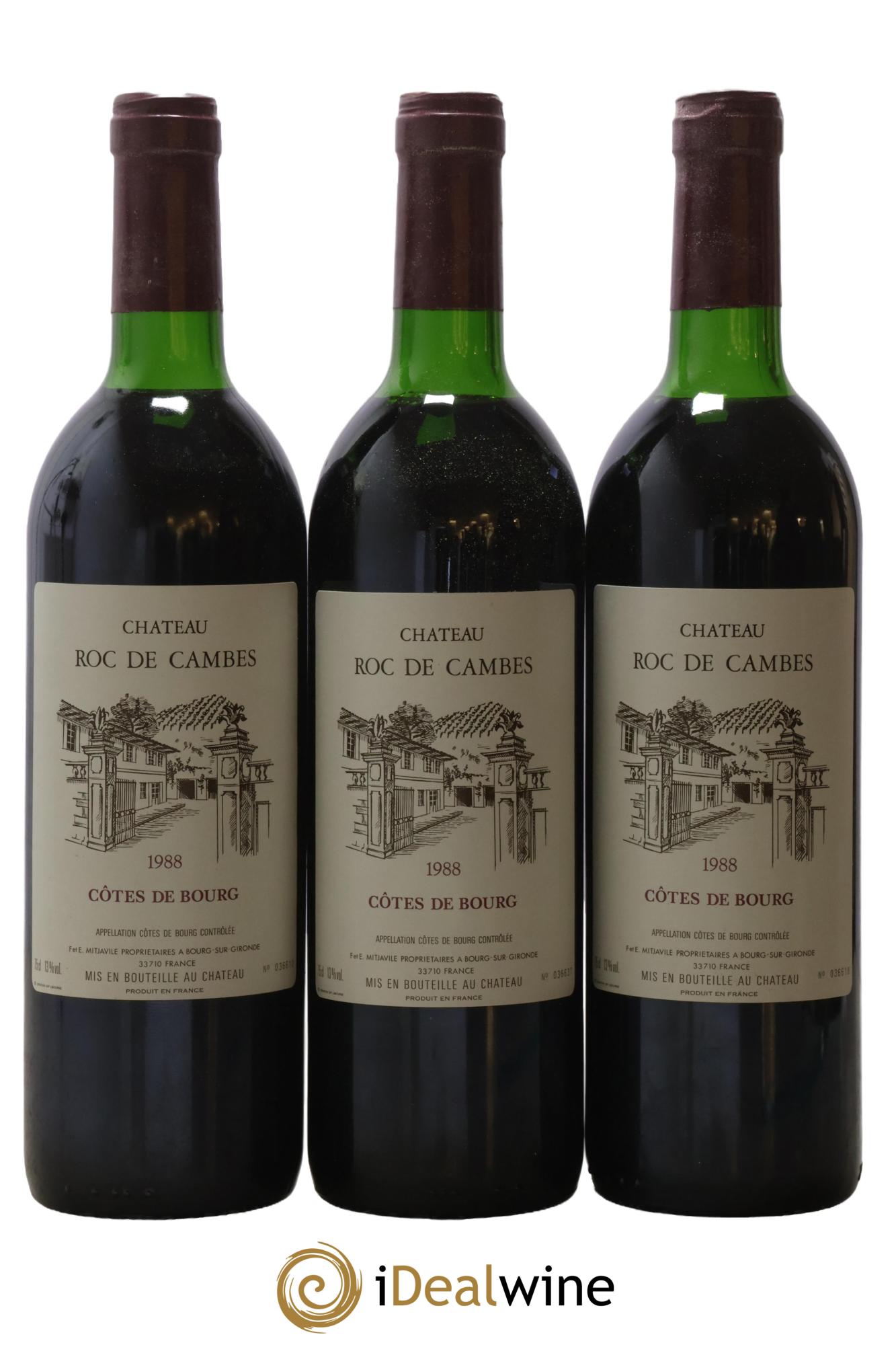 Roc de Cambes 1988 - Lot de 3 bouteilles - 0