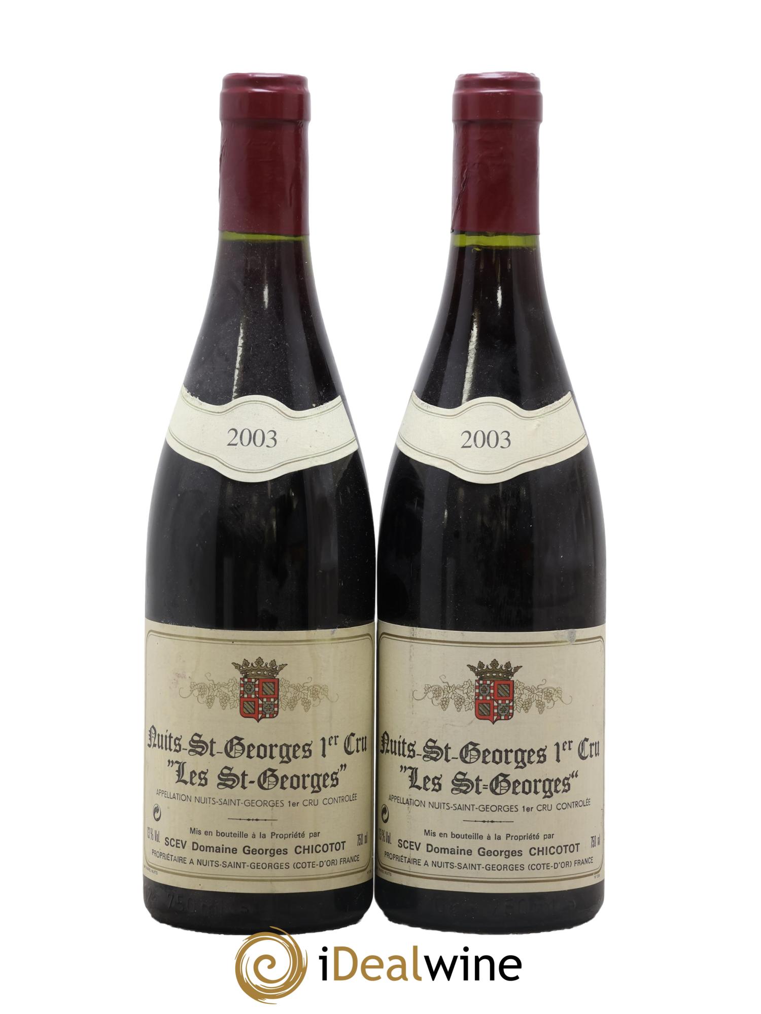 Nuits-Saint-Georges 1er Cru Les Saint-Georges Chicotot 2003 - Lotto di 2 bottiglie - 0